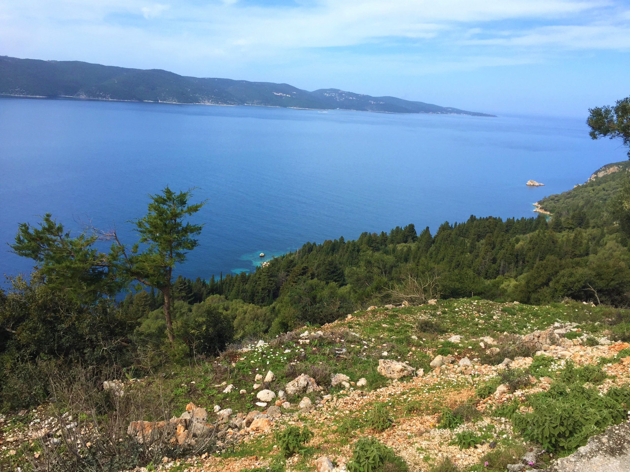Θέα στη θάλασσα από το ακίνητο προς πώληση στην Ιθάκη Ελλάδα