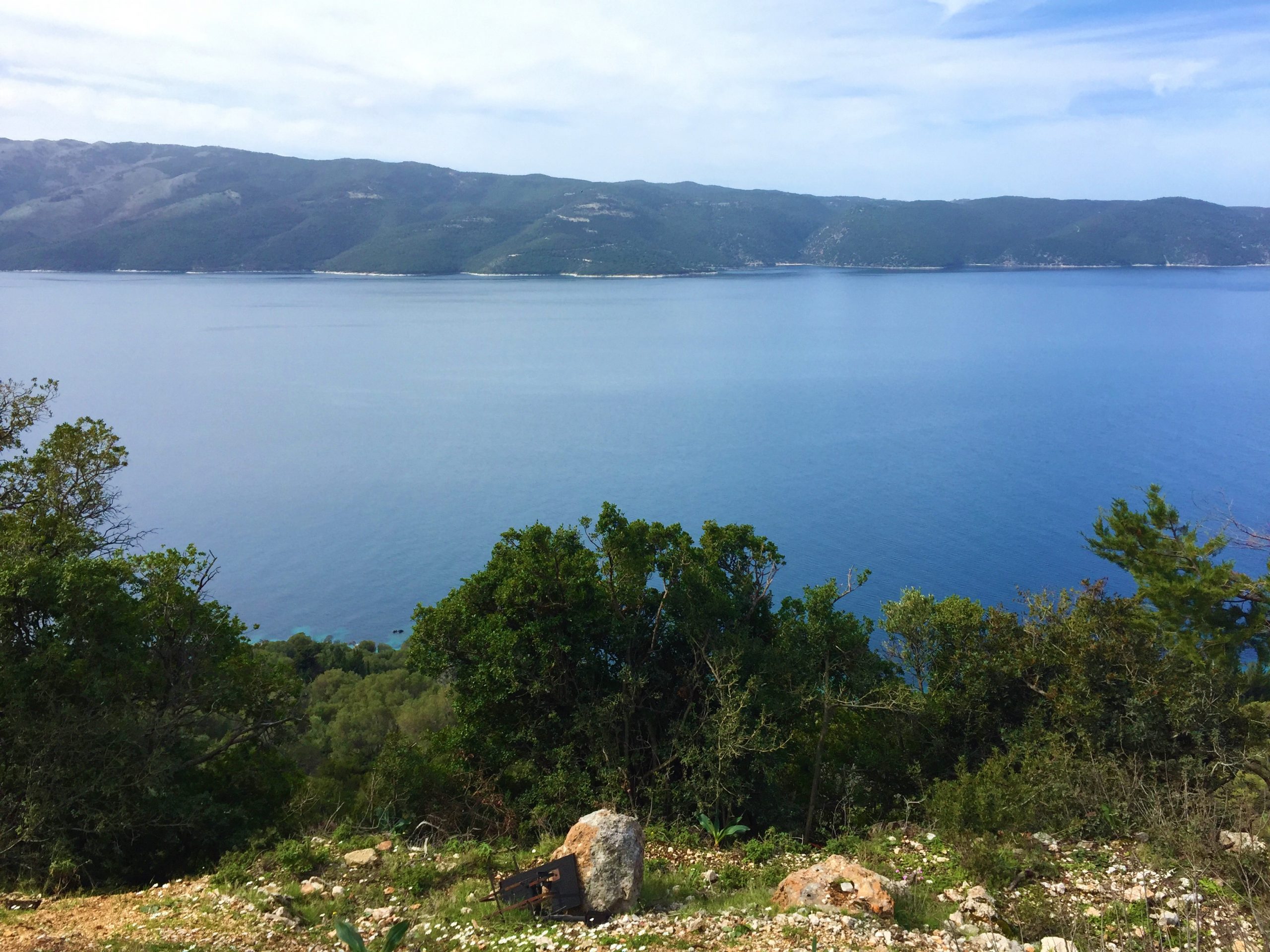 Θέα στη θάλασσα από το ακίνητο προς πώληση στην Ιθάκη Ελλάδα