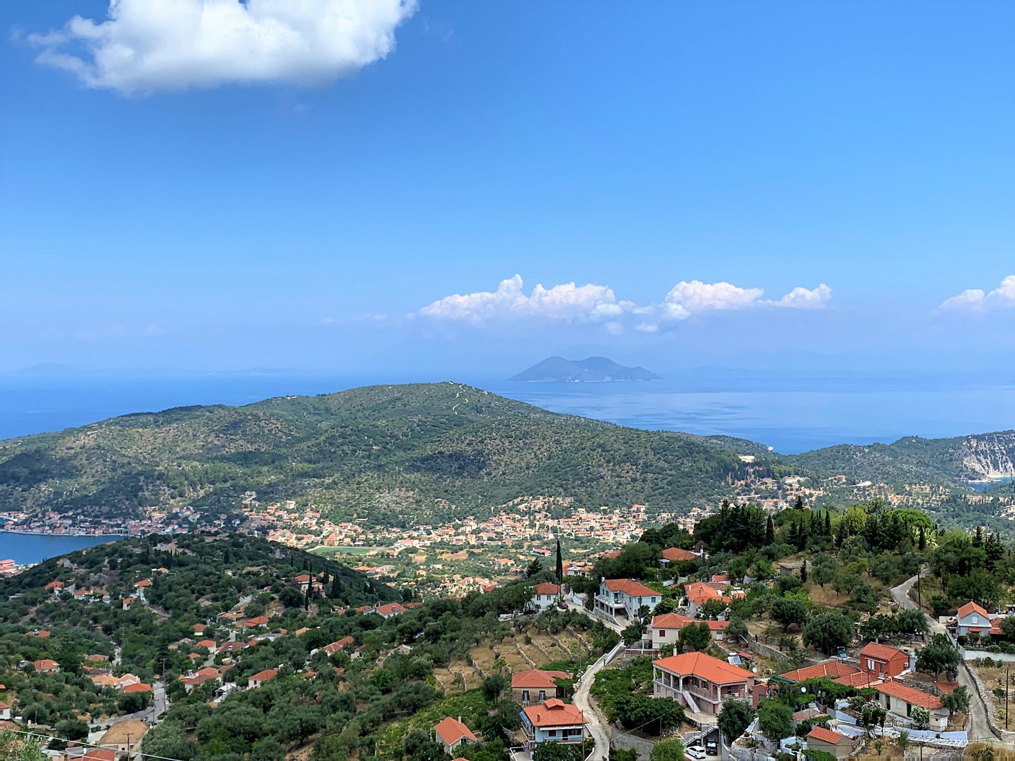 Landscape and view of property for sale in Ithaca Greece Perachori
