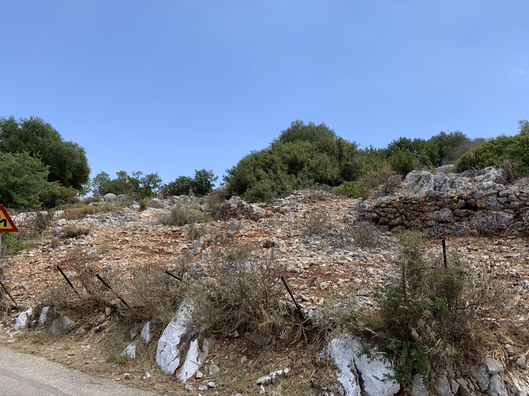 Landscape and terrain of property for sale in Ithaca Greece Perachori
