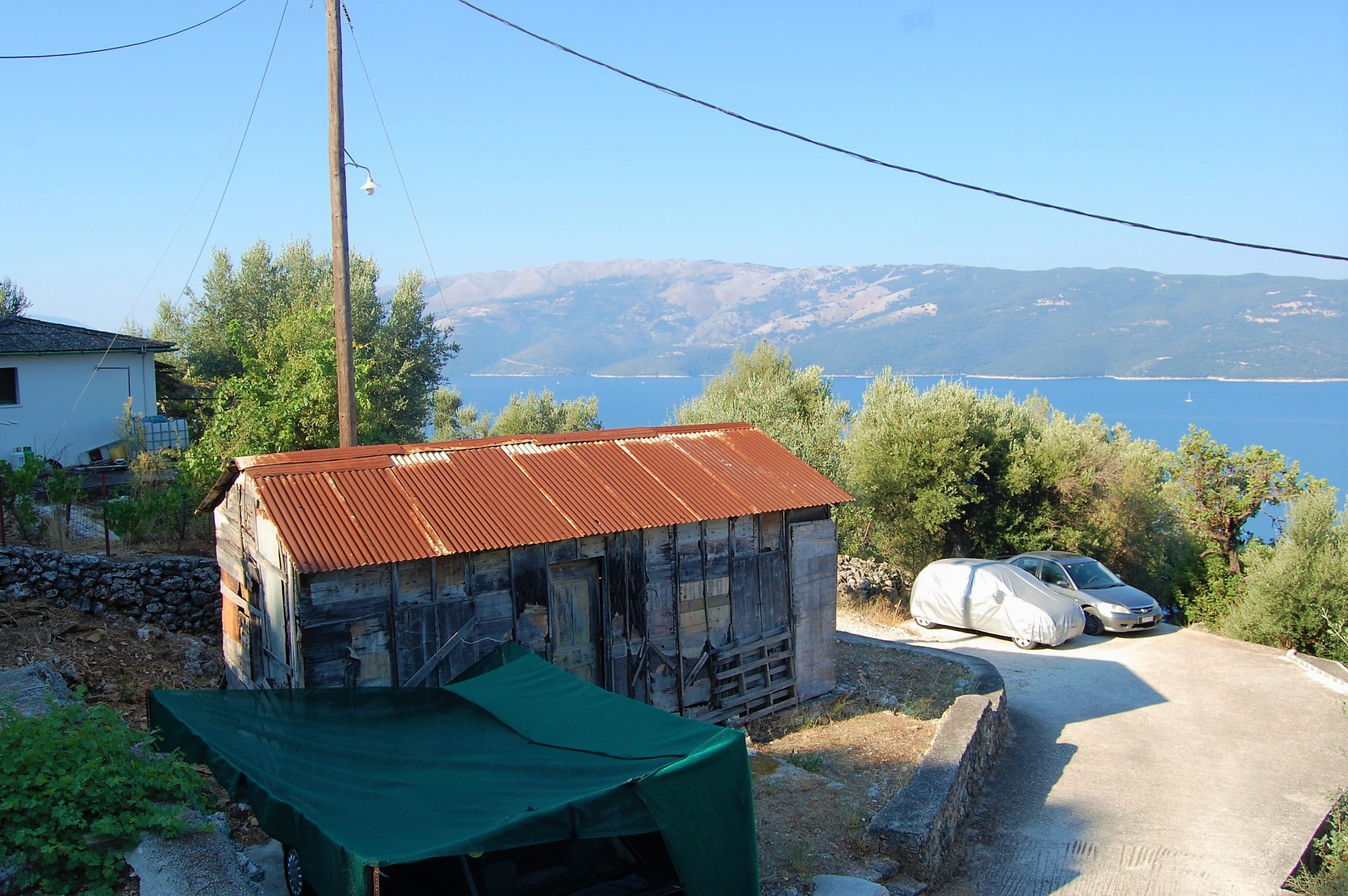 Θέα στο τοπίο του σπιτιού προς πώληση στην Ιθακάκεια, Λευκάδα