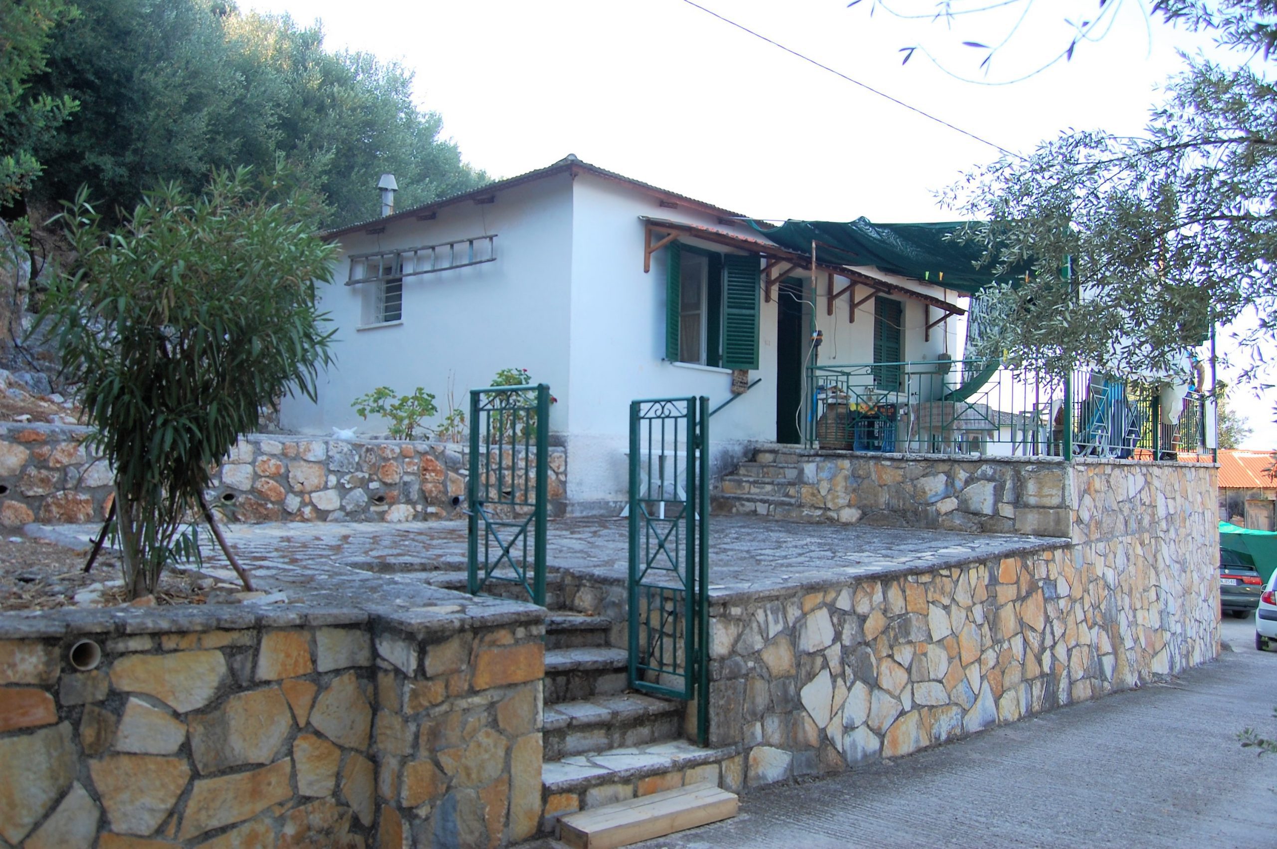 Exterior facade of house for sale in Ithaca Greece, Lefki