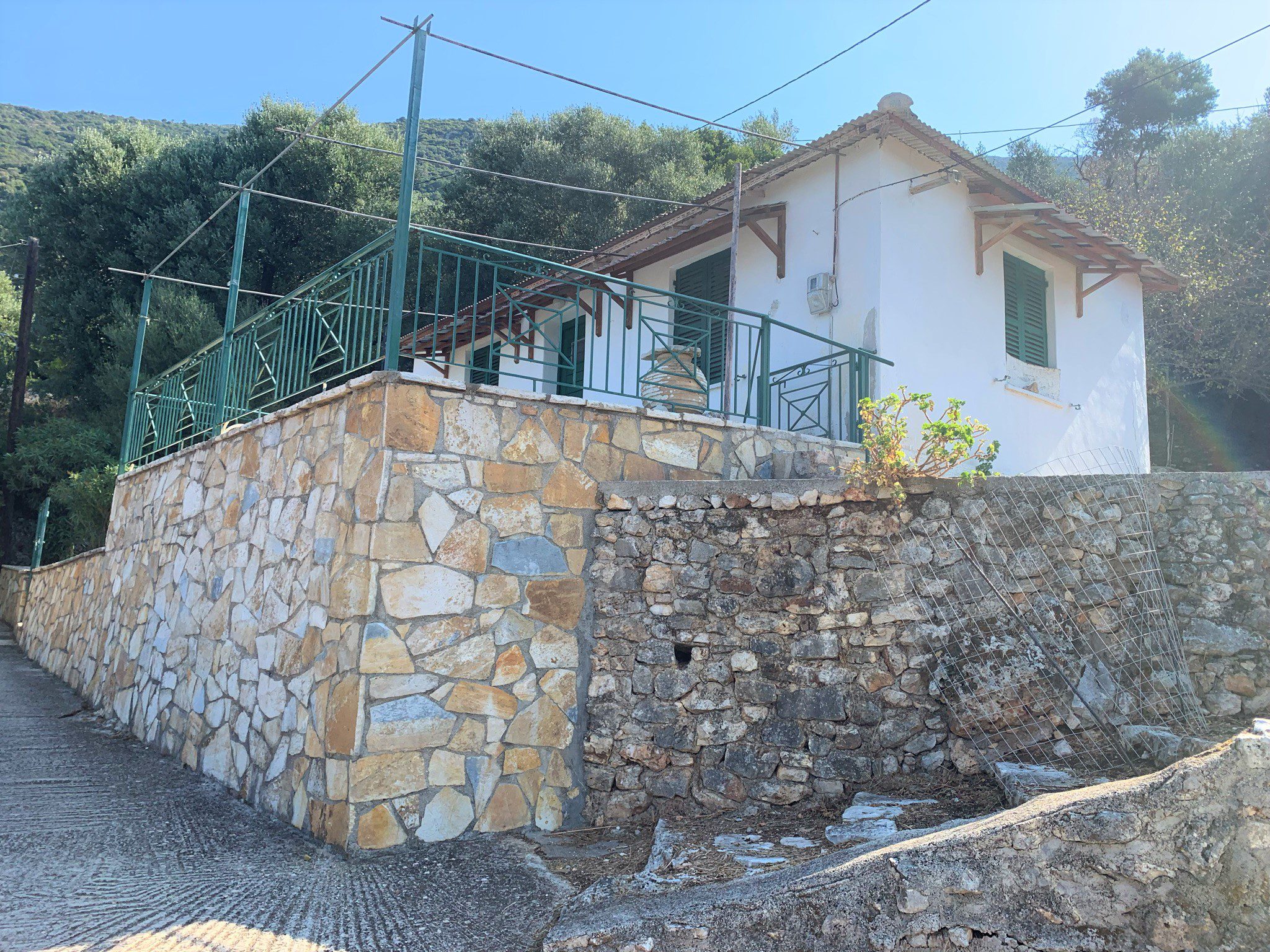 Exterior of house for sale Ithaca Greece, Lefki