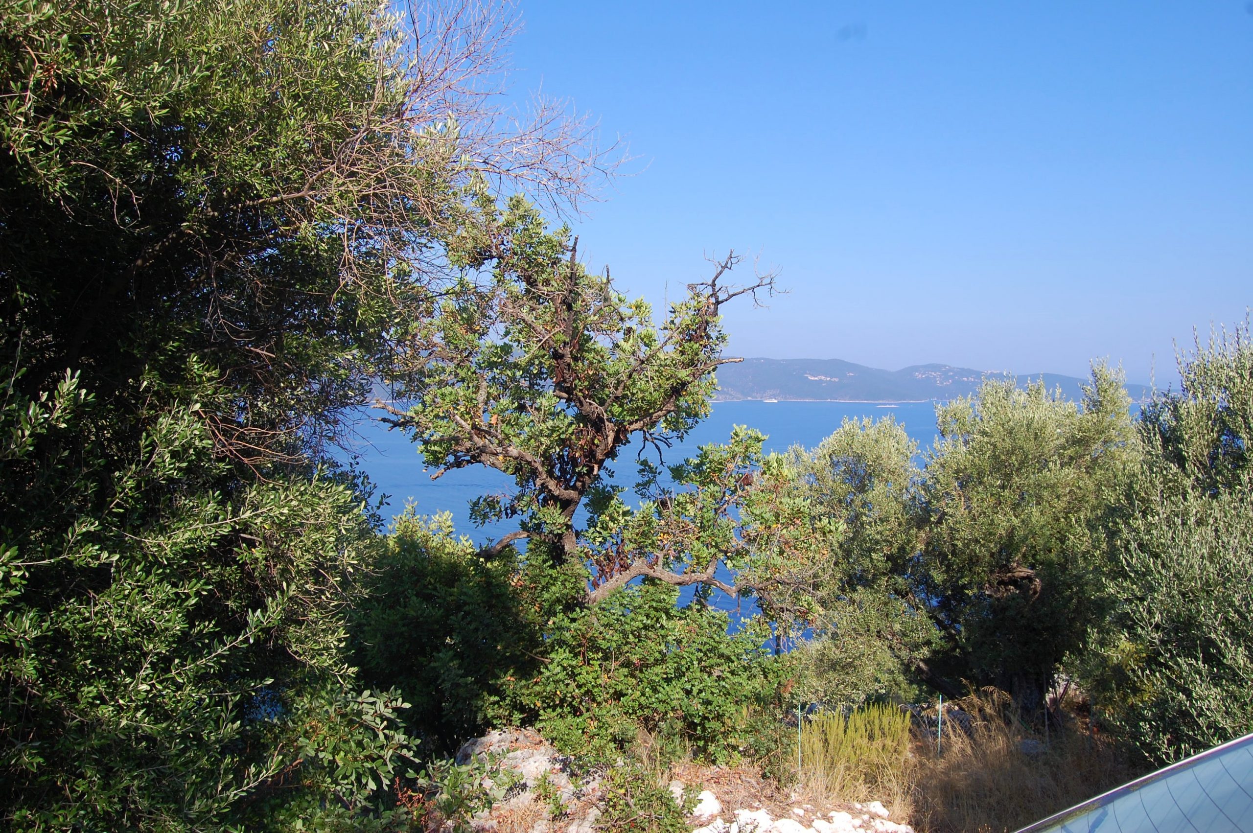 Sea view of land for sale in Ithaca Greece, Lefki