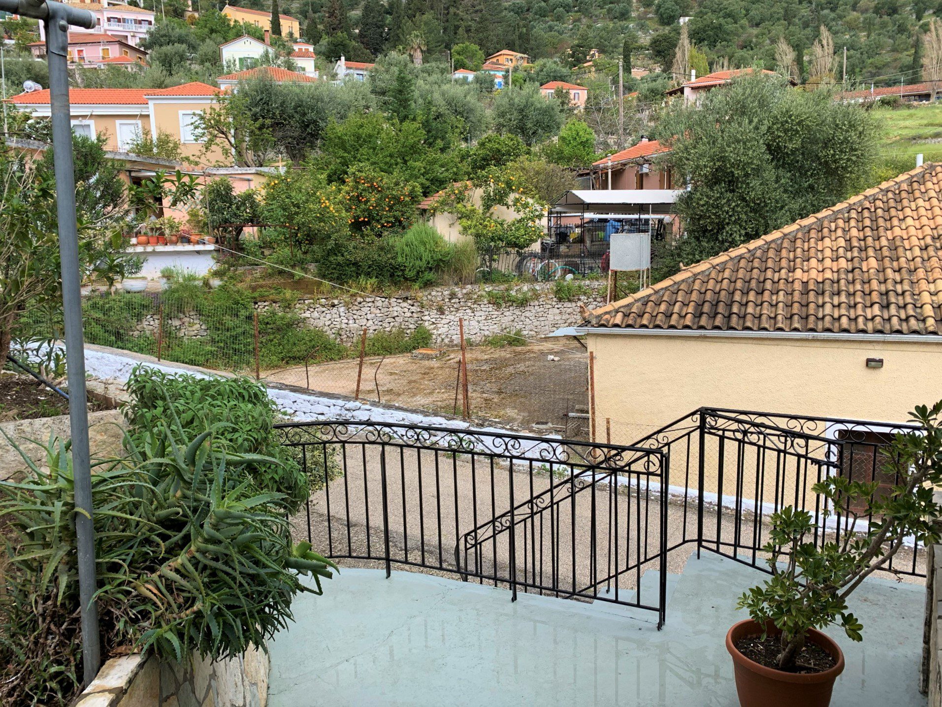 Patio of house for sale in Ithaca Greece, Perachori