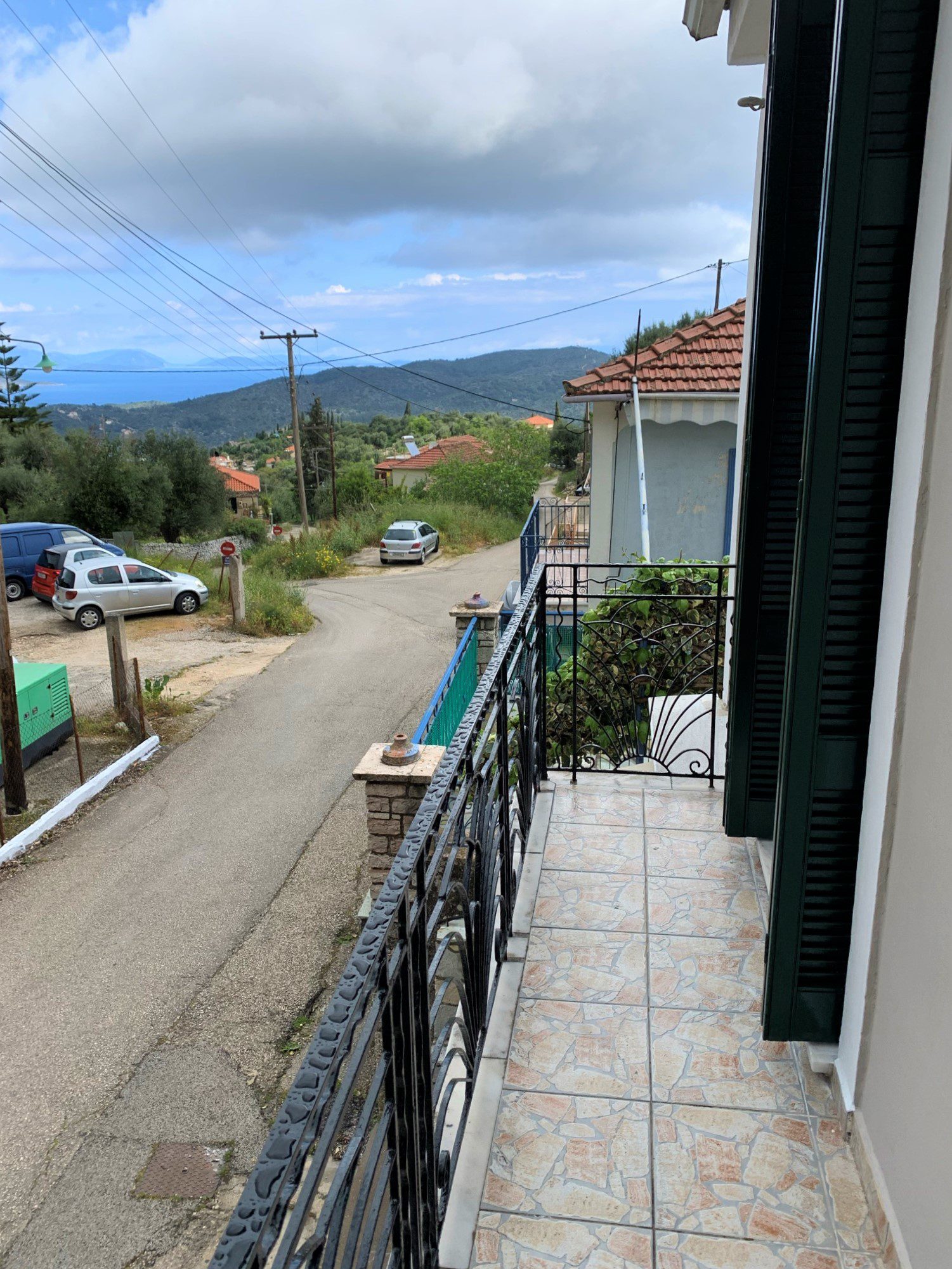 View from balcony of house for sale in Ithaca Greece, Perachori