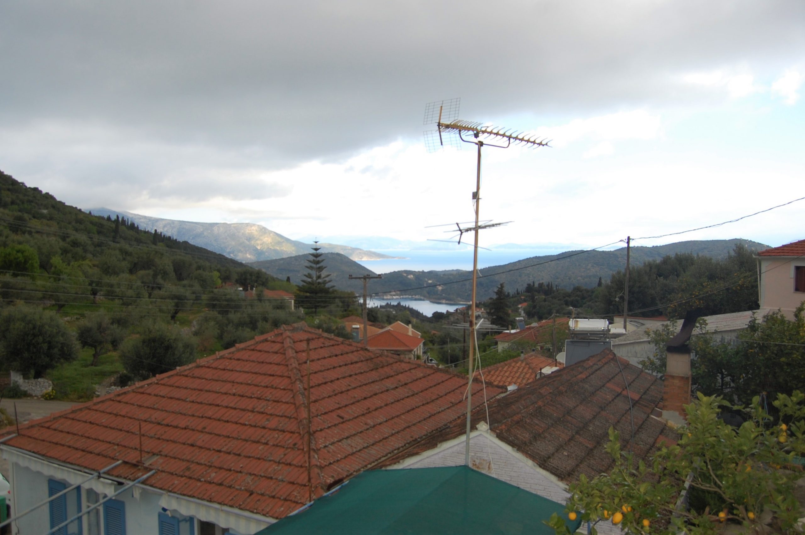 Back garden of house for sale in Ithaca Greece, Perachori