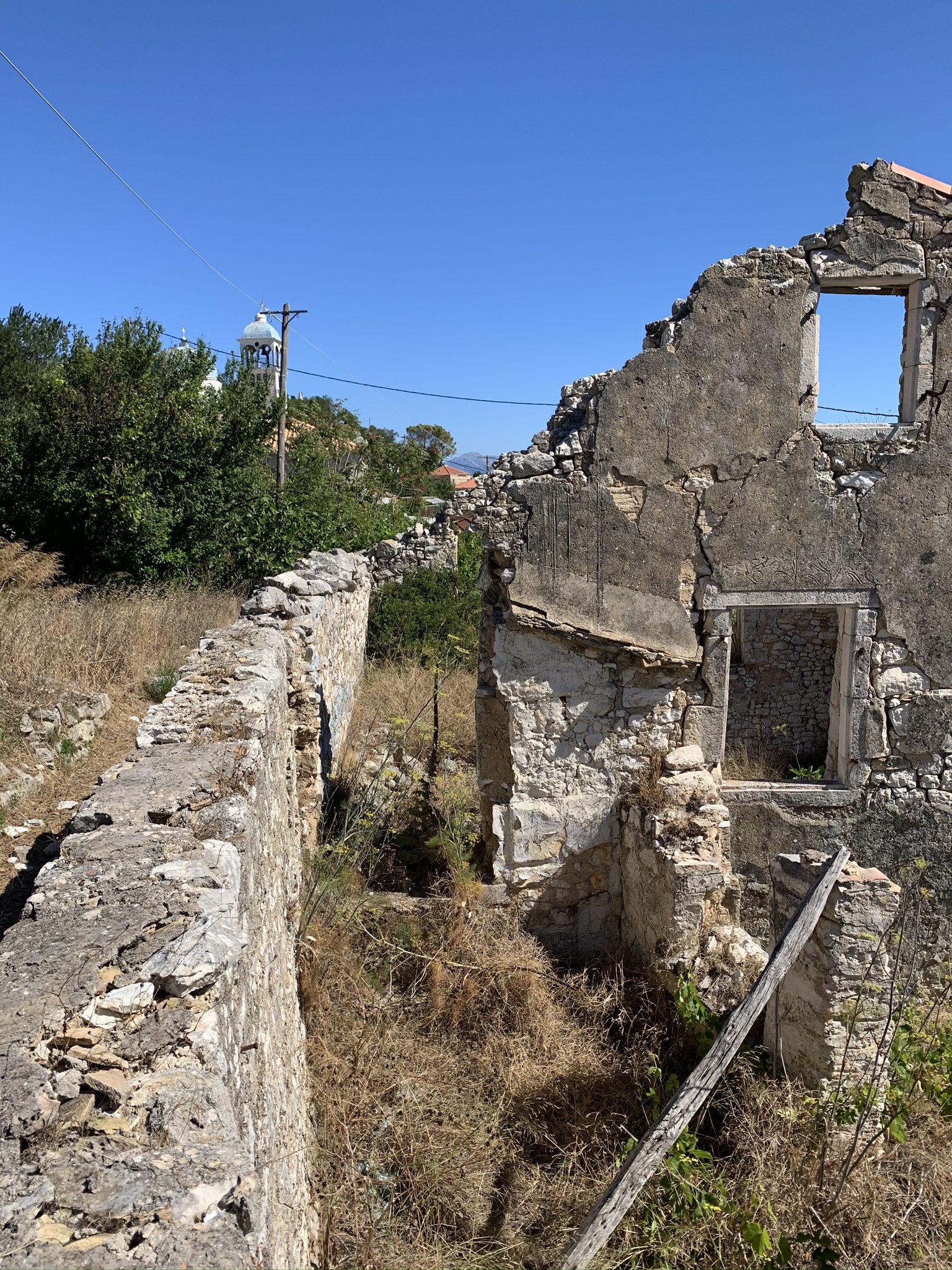 Land with ruins for sale Ithaca Greece Exoghi