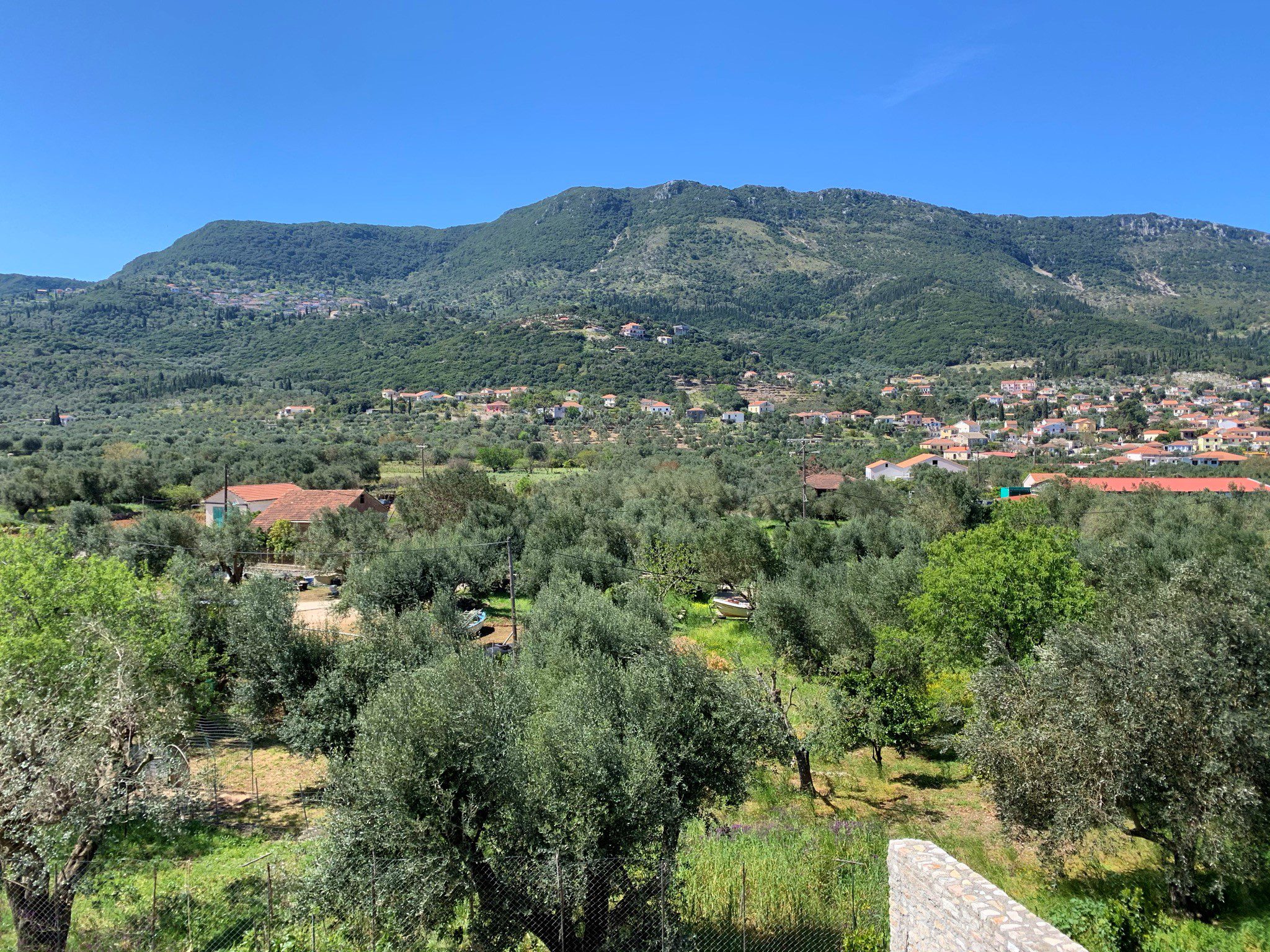 Views of landscape of house for sale in Ithaca Greece, Vathi