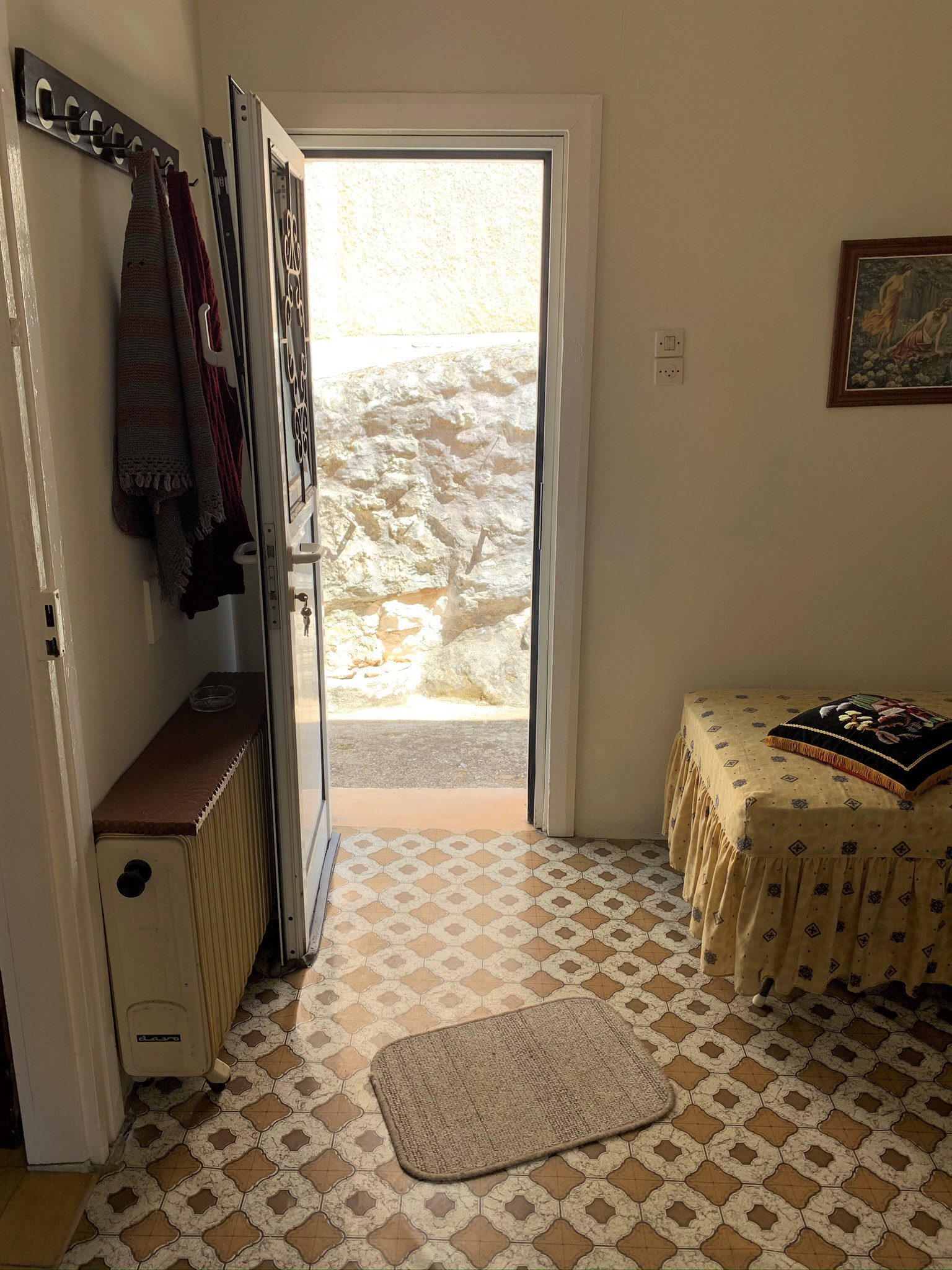 Interior entrance hall of house for sale in Ithaca Greece Vathi