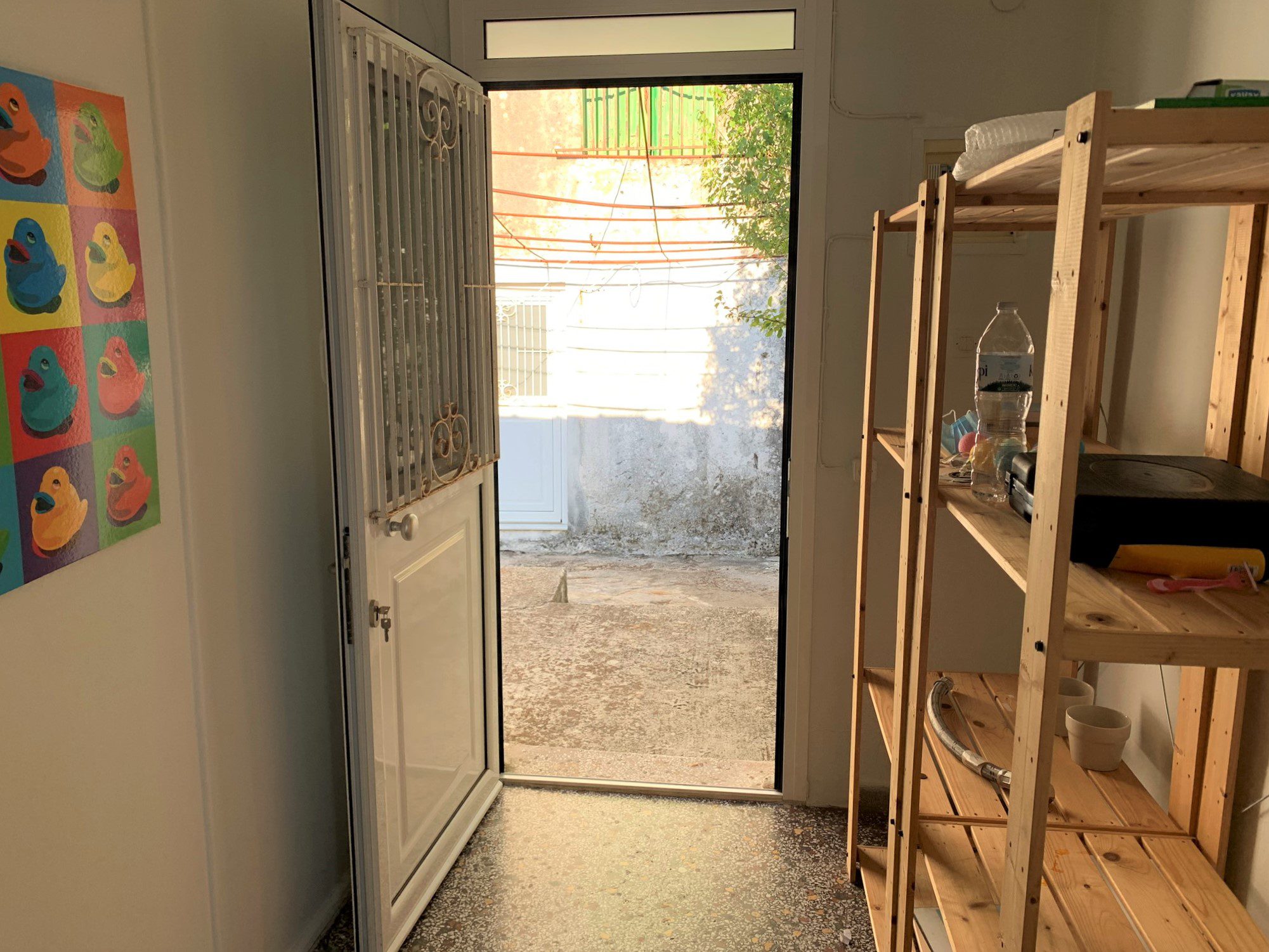 Entrance and front door of house for sale in Ithaca Greece, Stavros