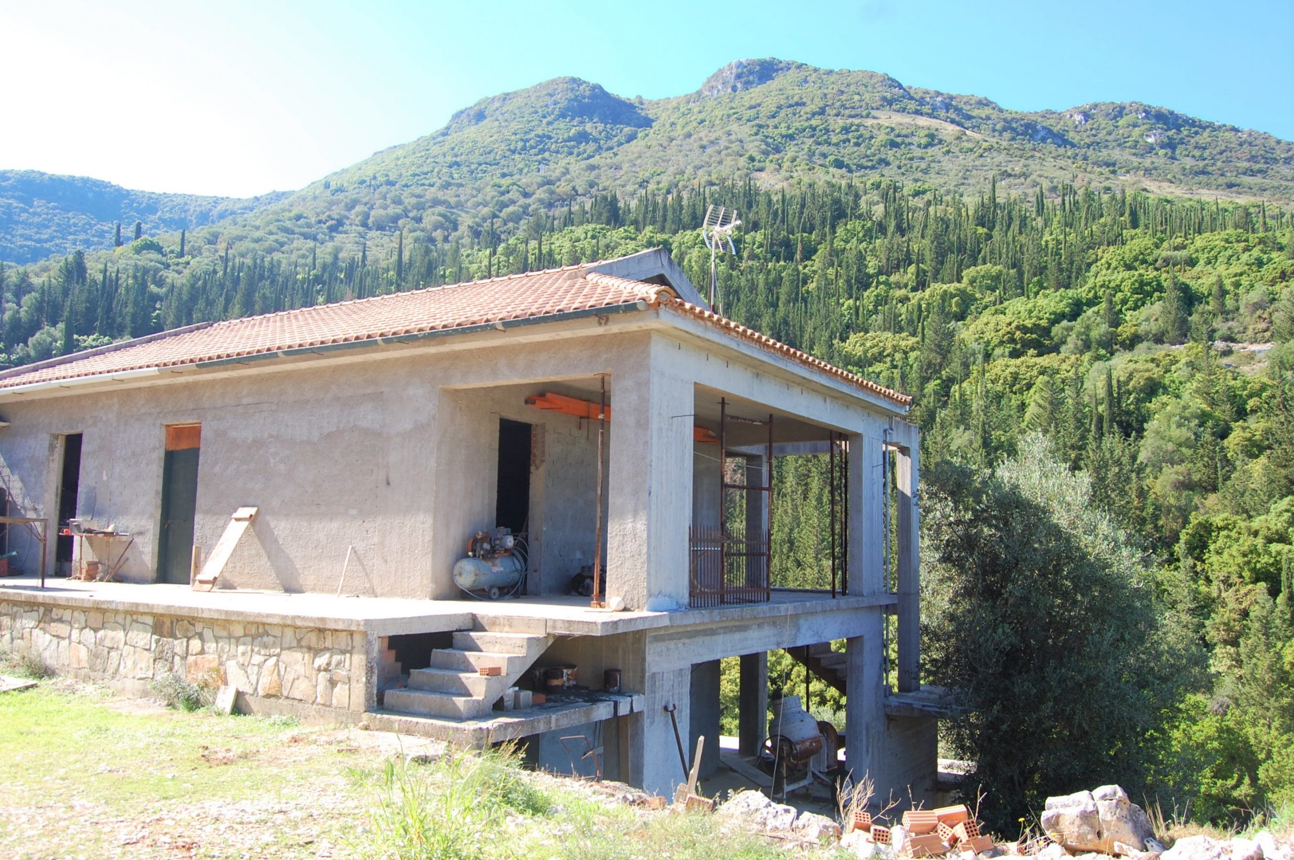 View and house base for sale in Ithaca Greece, Perachori
