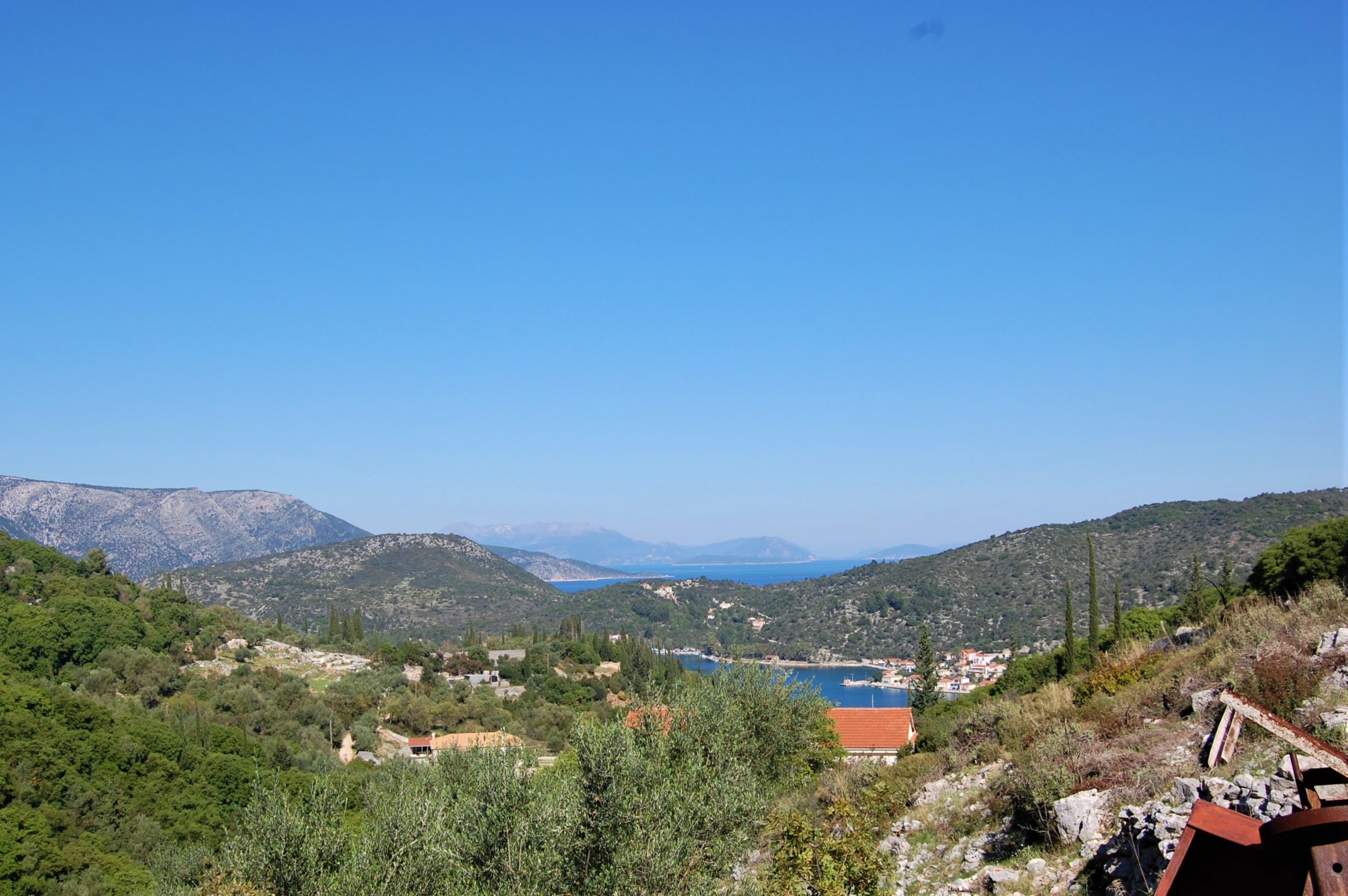 View of house for sale in Ithaca Greece, Perachori