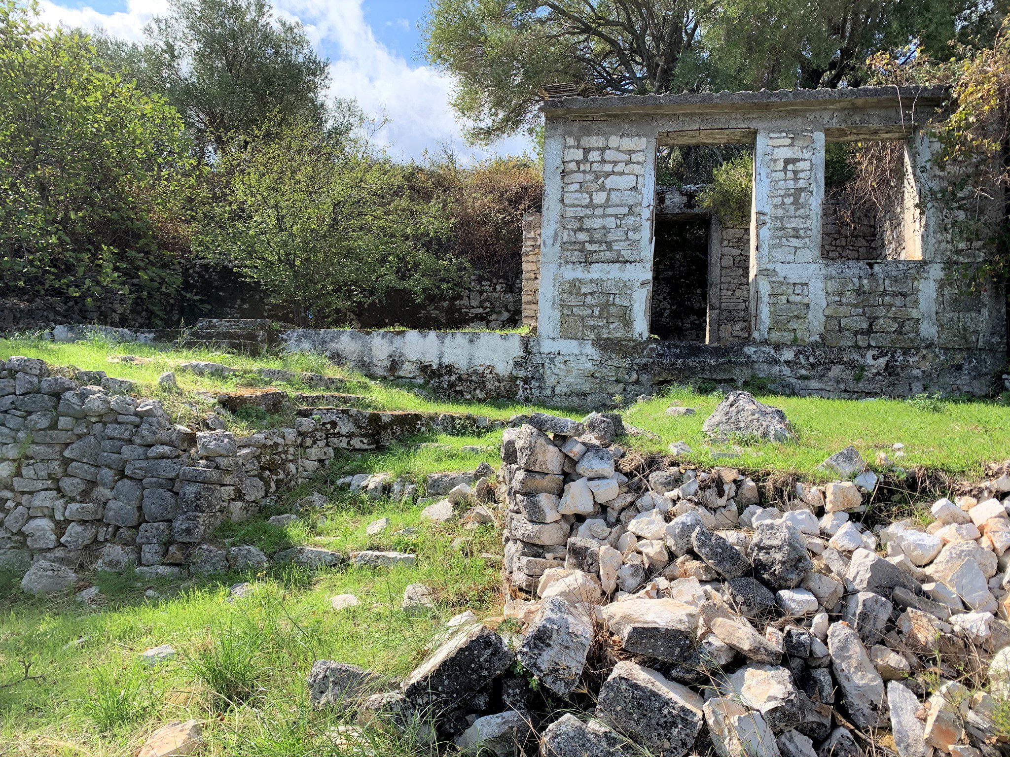 Terraced landscape of land for sale in Ithaca Greece, Perachori