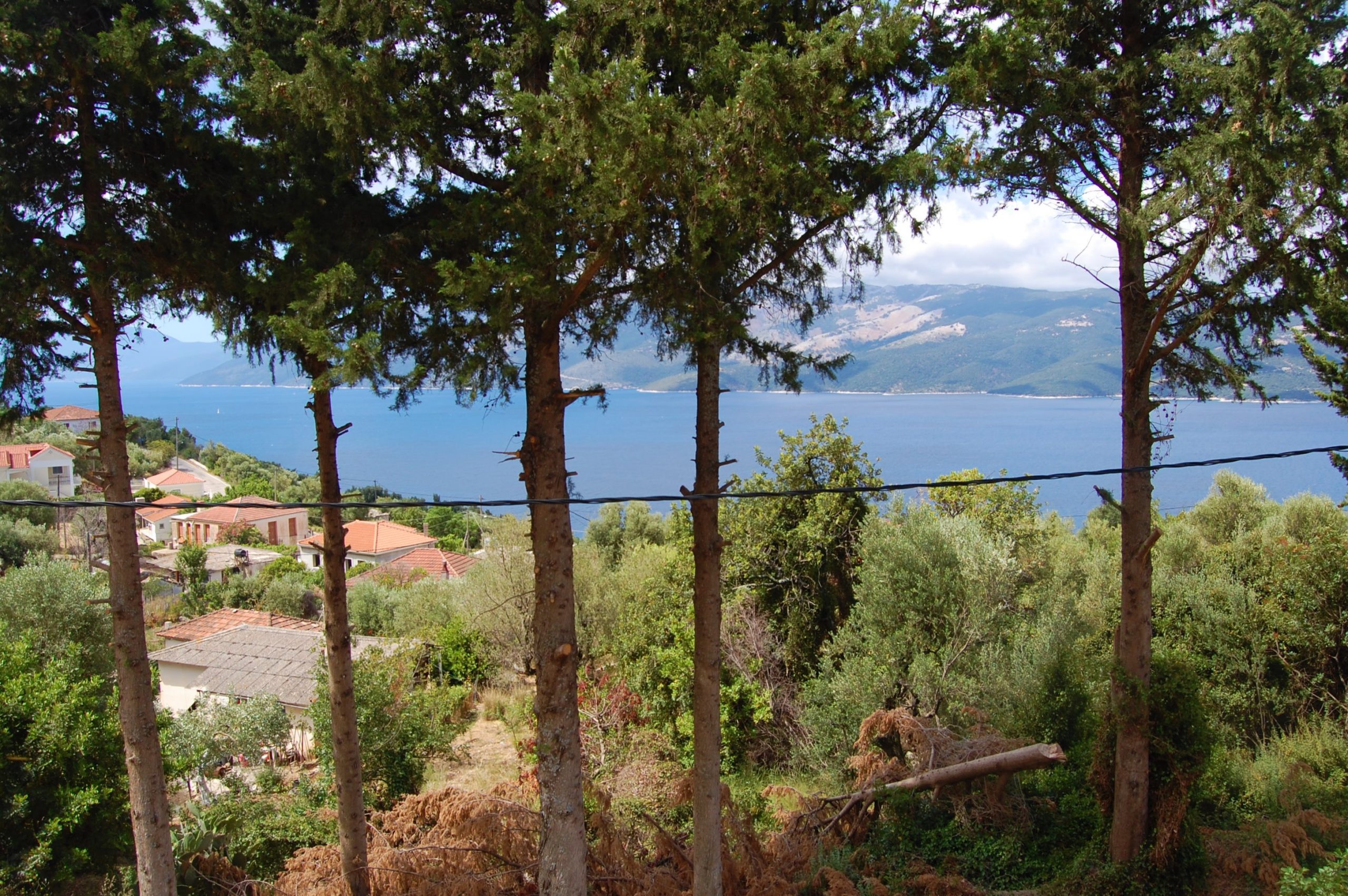 Sea view of property for sale on Ithaca Greece, Lefki