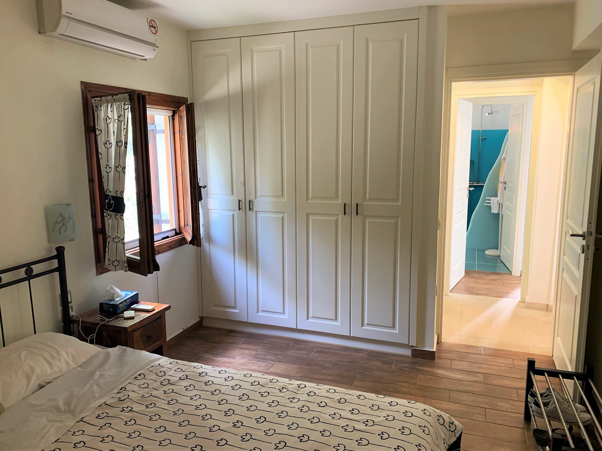 Interior bedroom of house for sale in Ithaca Greece Lefki