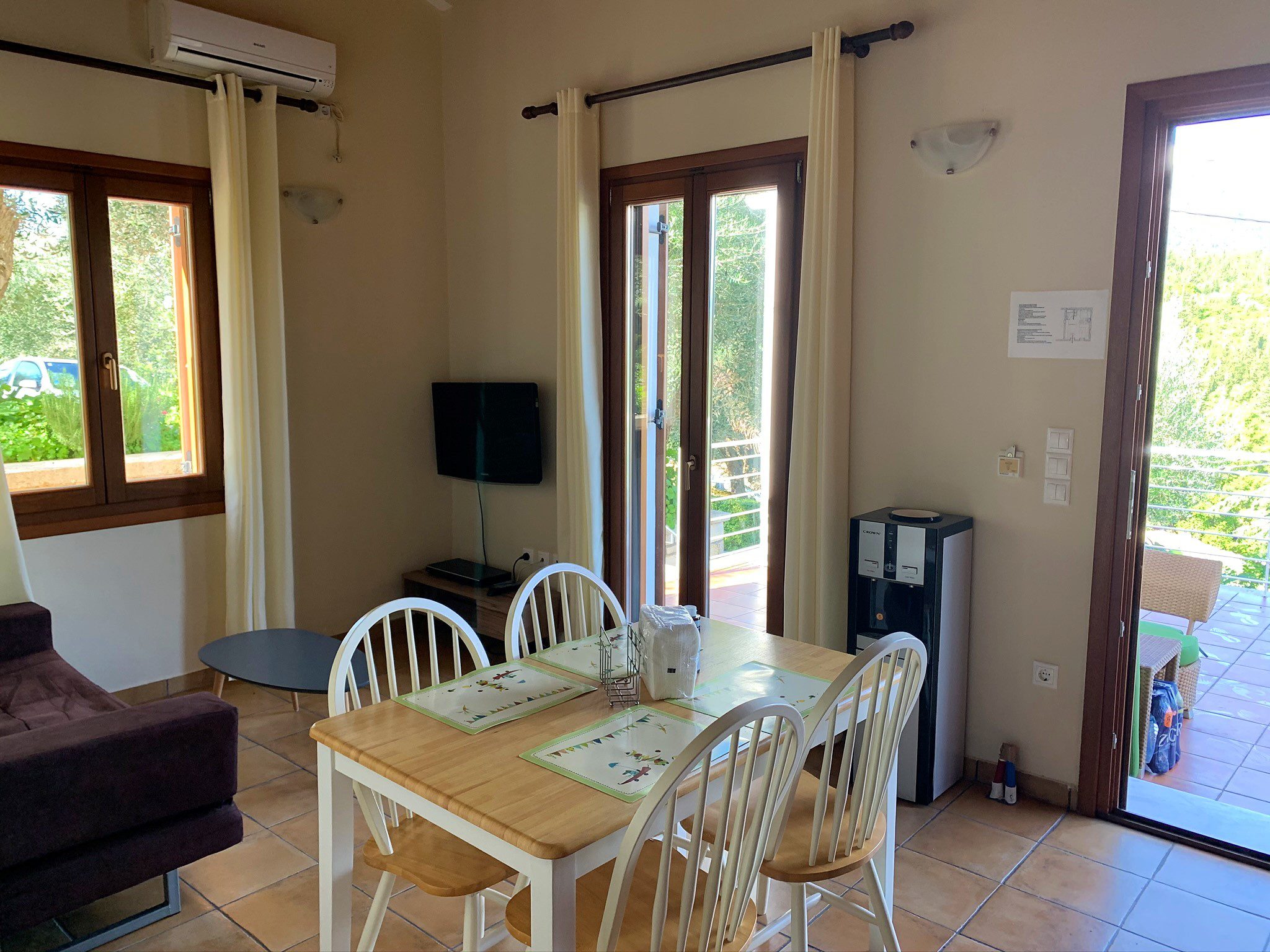 Interior livingroom of holiday house for rent in Ithaca Greece, Frikes