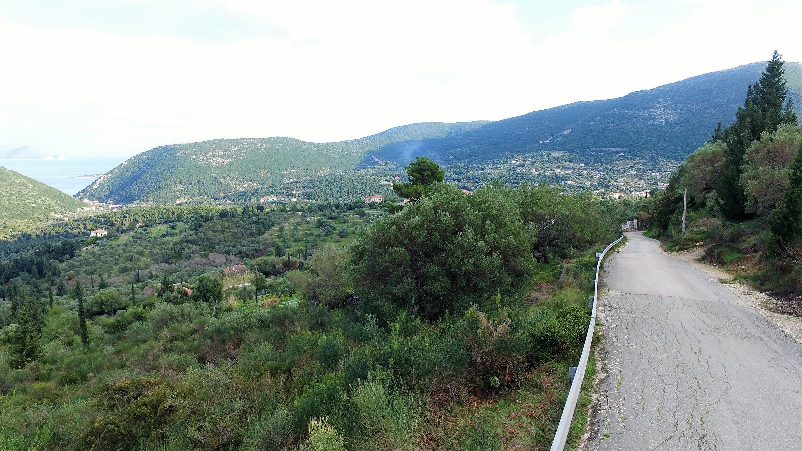 Landscape terrain with road access of land for sale Ithaca Greece Exoghi
