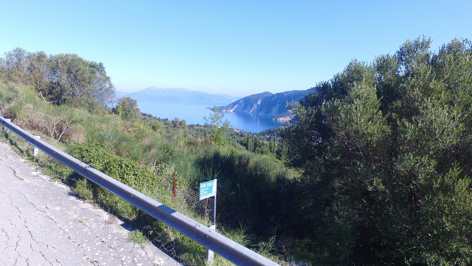 Aerial view of land for sale Ithaca Greece, Exoghi