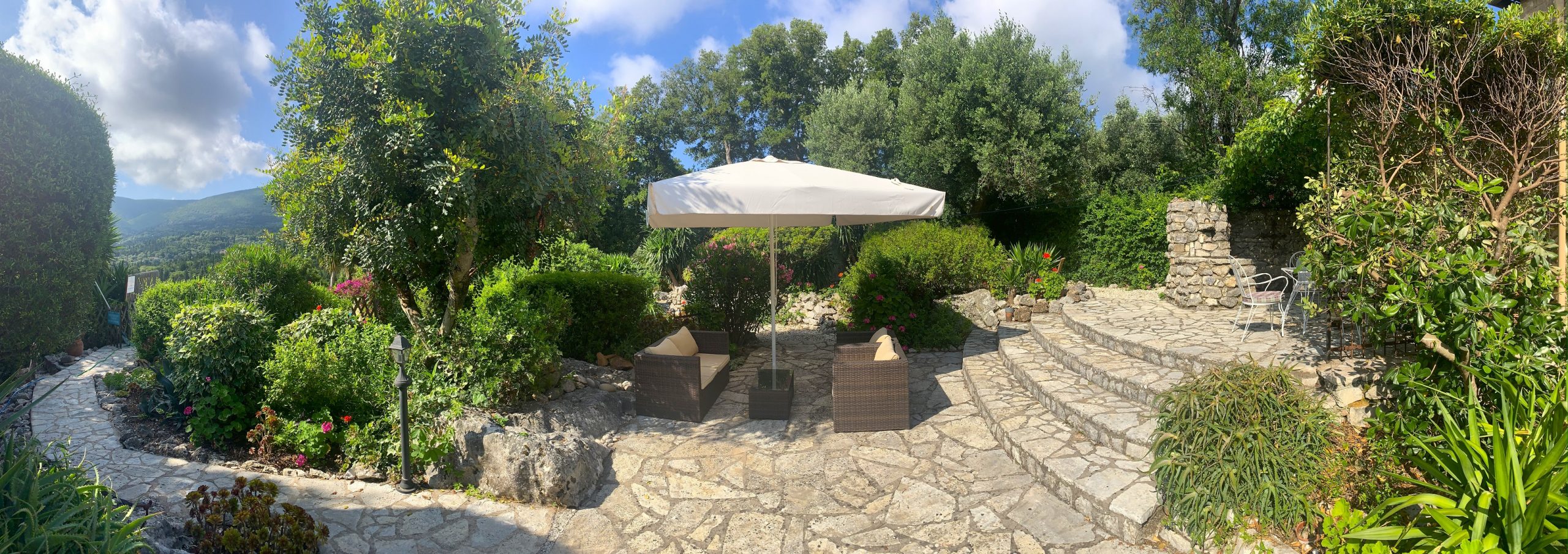 Patio of house for sale in Ithaca Greece, Lahos