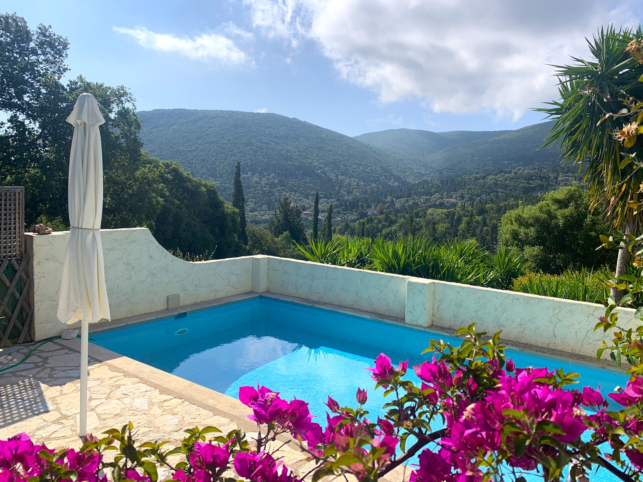 Private pool of house for sale in Ithaca Greece, Lahos