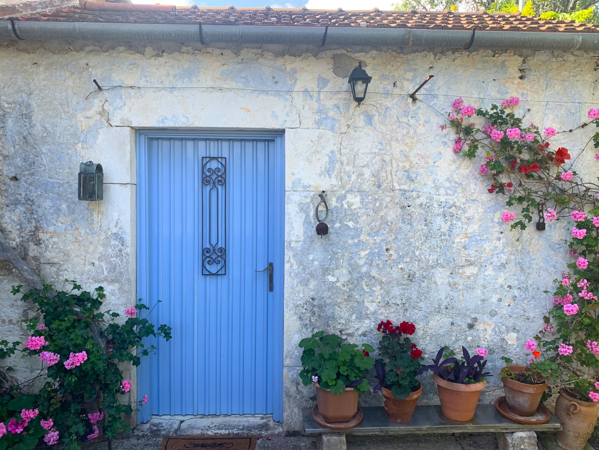 Stone front entrance of house for sale in Ithaca Greece, Lahos