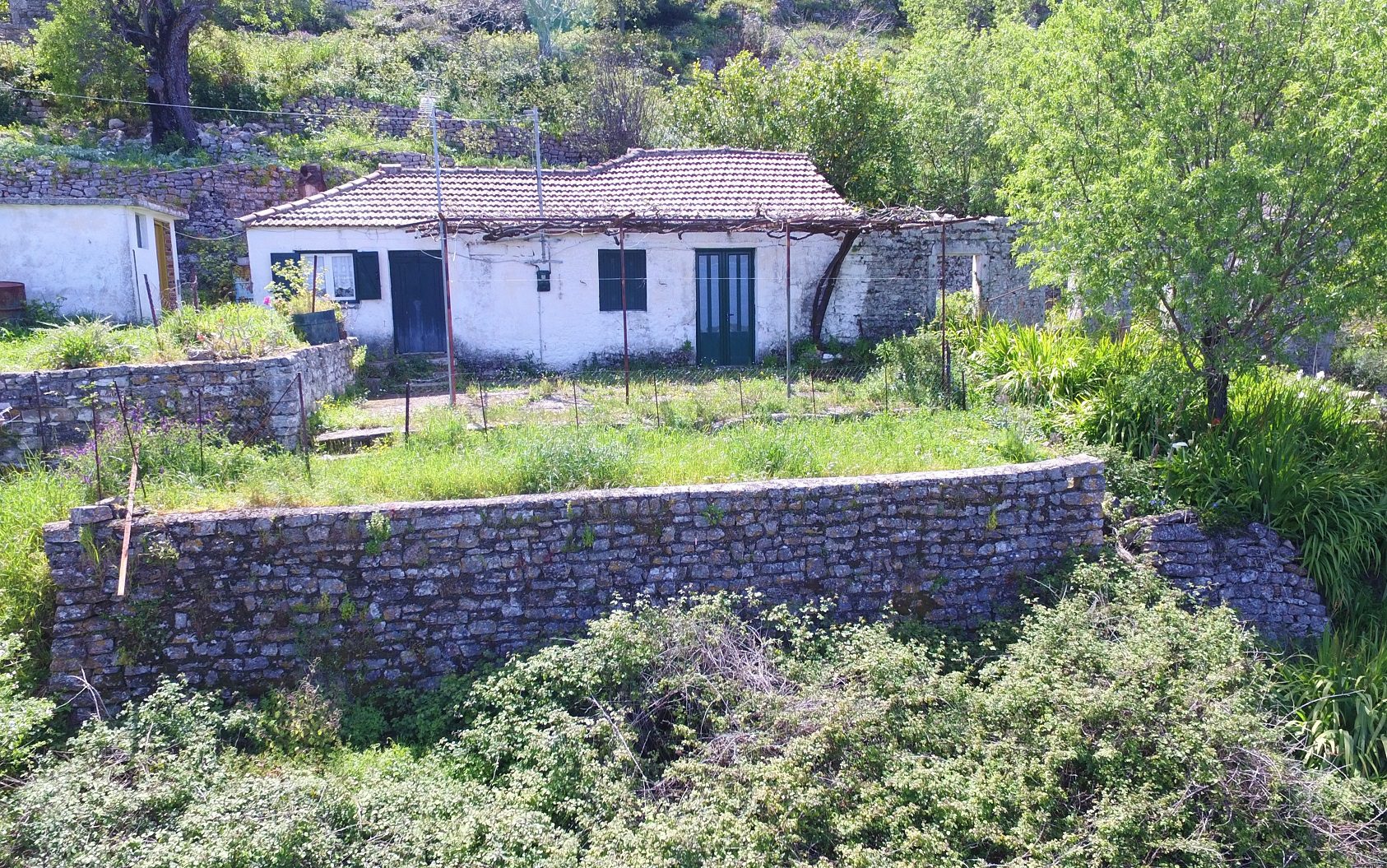 Aerial view of house for sale in ithaca Greece, Rachi