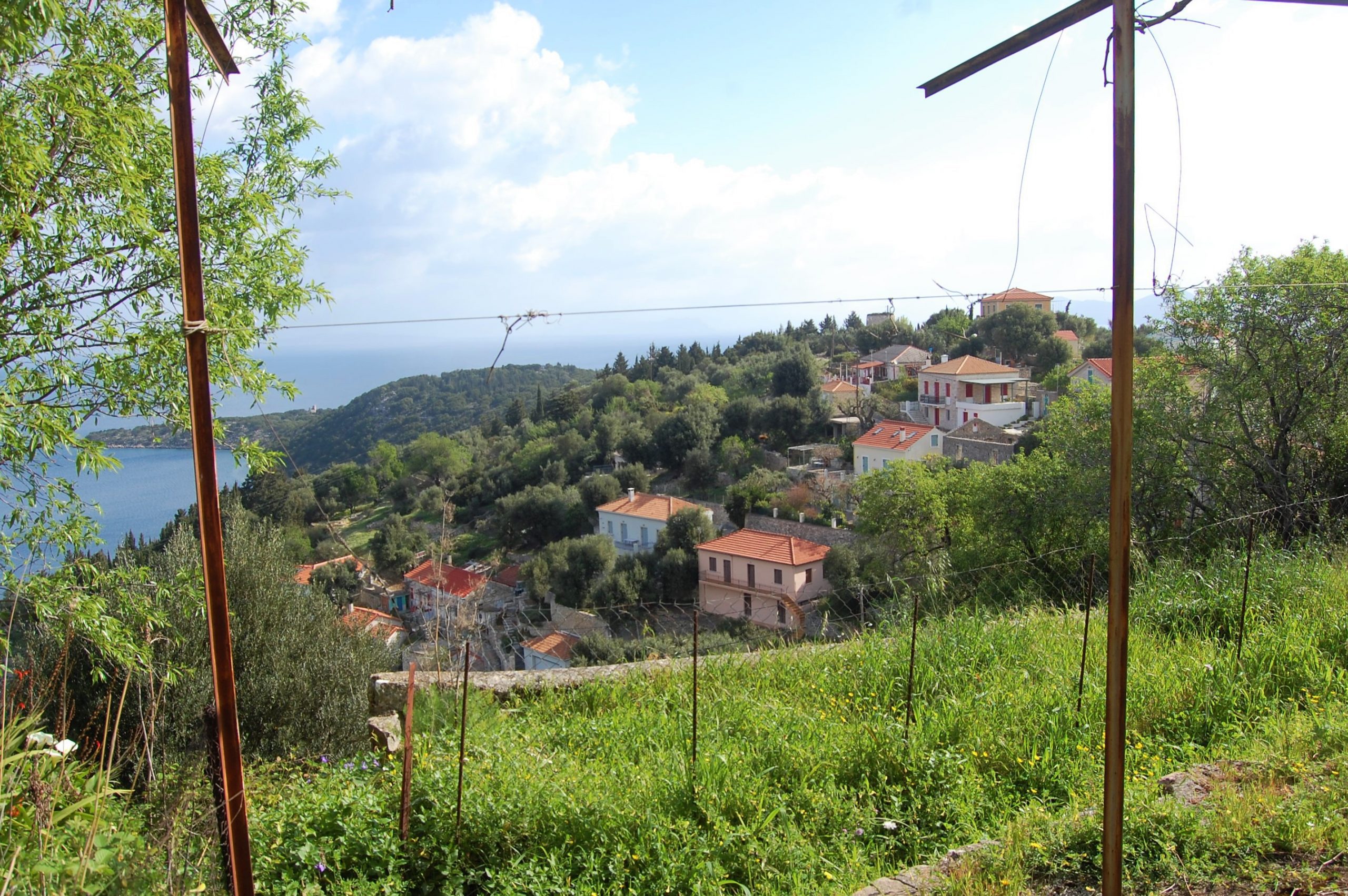Front terrace and sea view of house for sale in ithaca Greece, Rachi