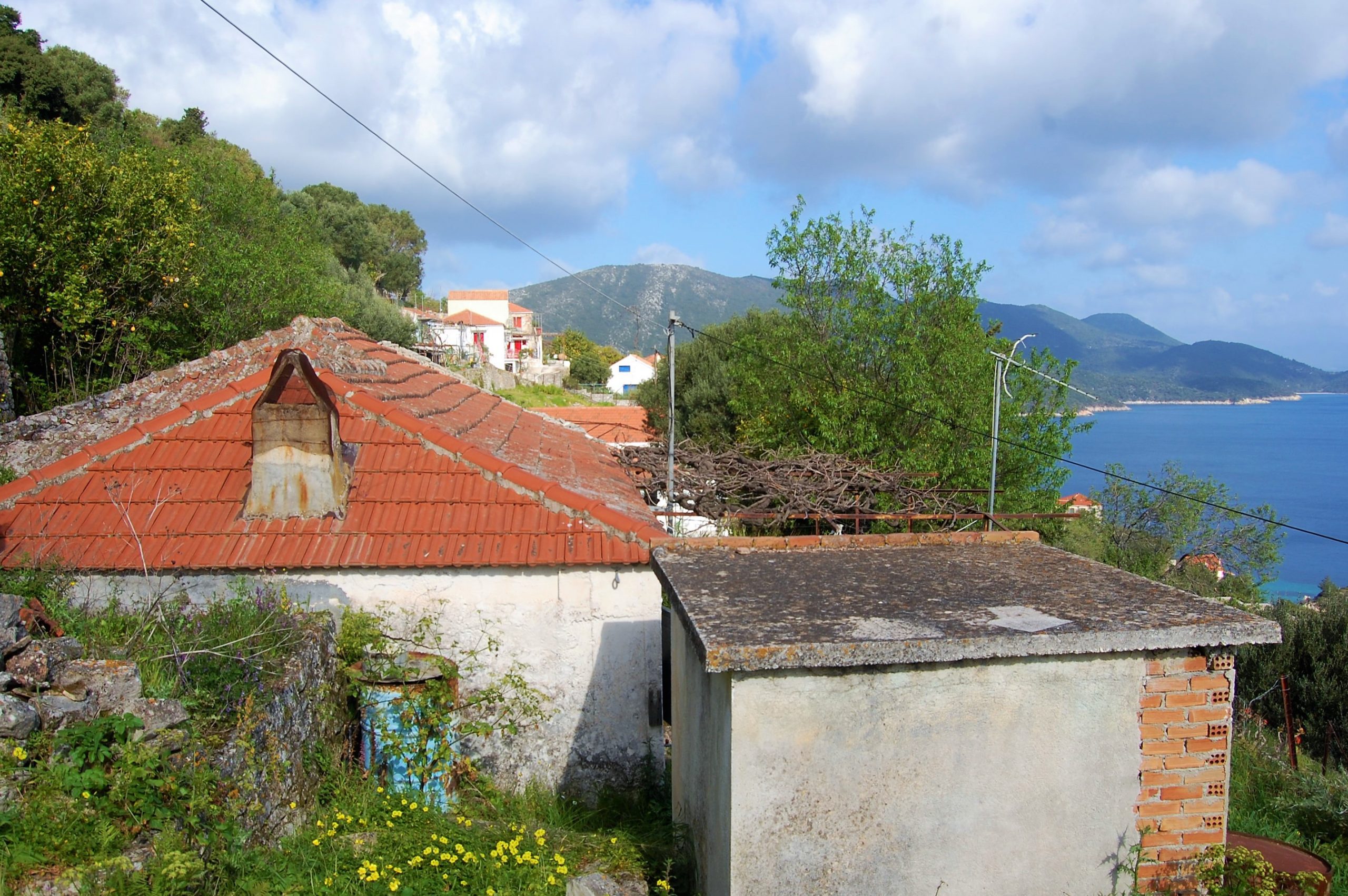Exterior facade of house for sale in ithaca Greece, Rachi