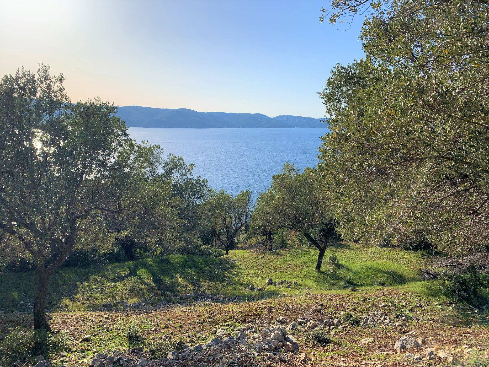 Sea view from land for sale in Ithaca Greece, Ag. Ioannis