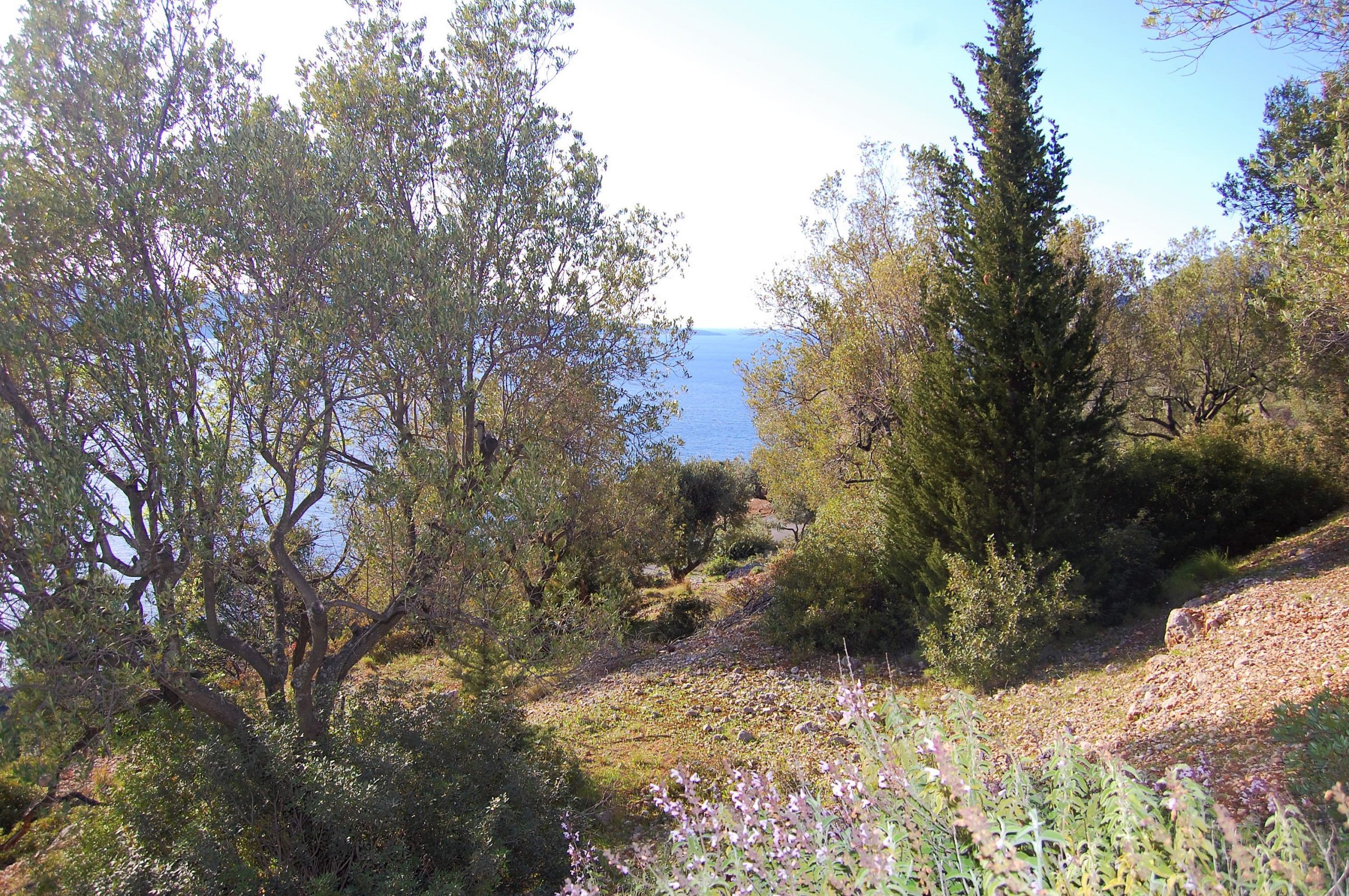 Sea view from land for sale in Ithaca Greece, Ag. Ioannis