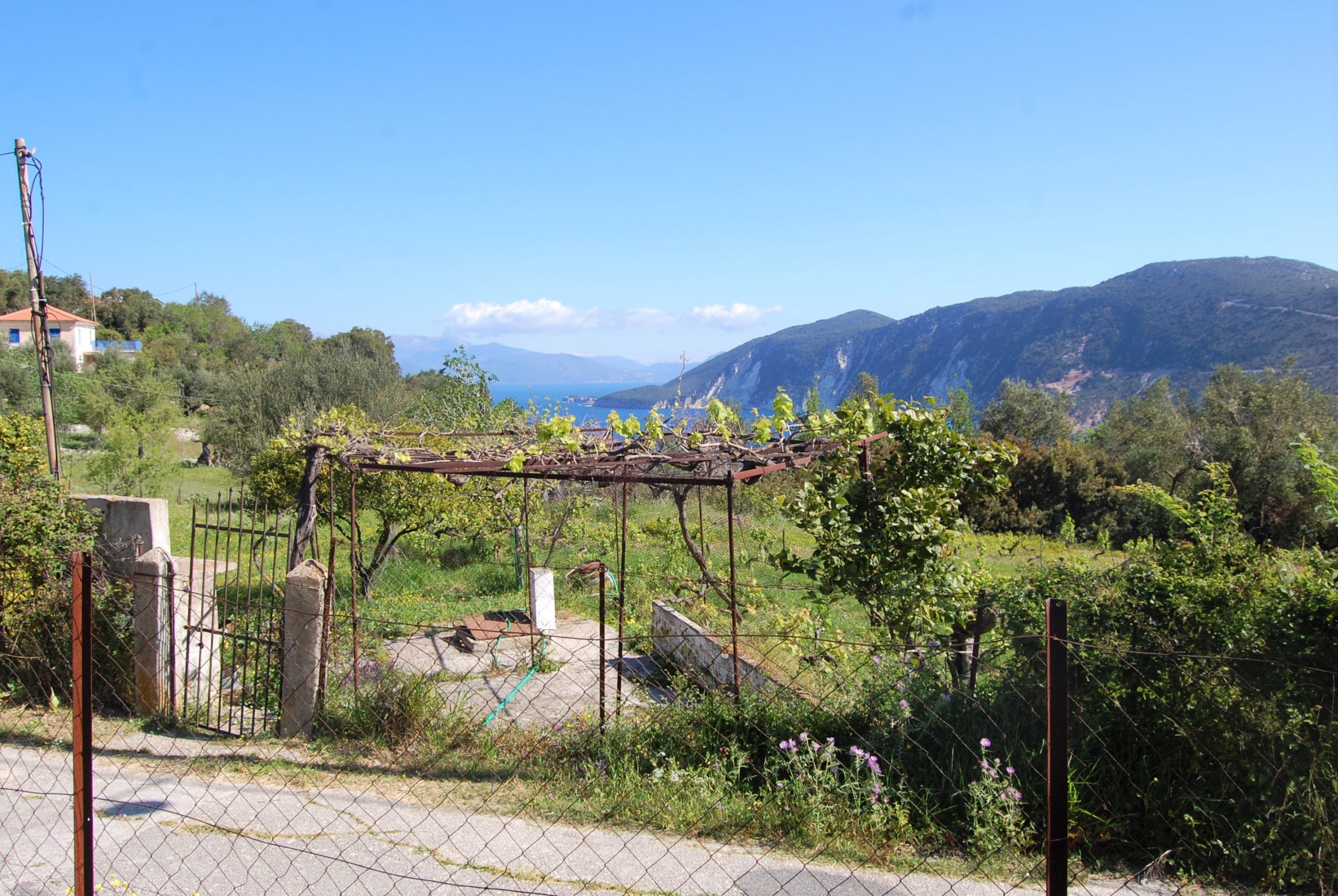 Road access of land for sale in Ithaca Greece, Kolleri