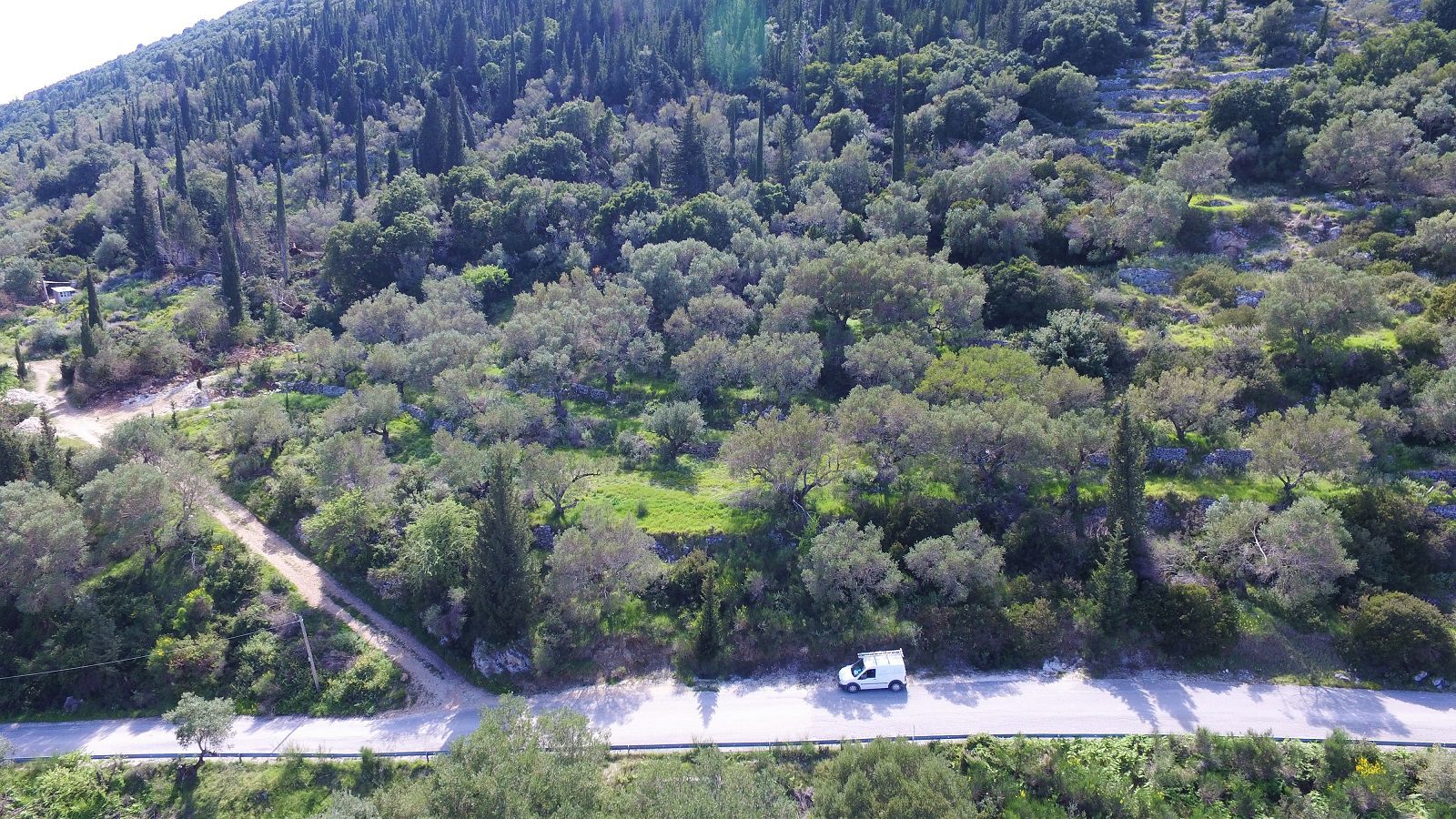 Aerial view of land for sale Ithaca Greece, Exoghi