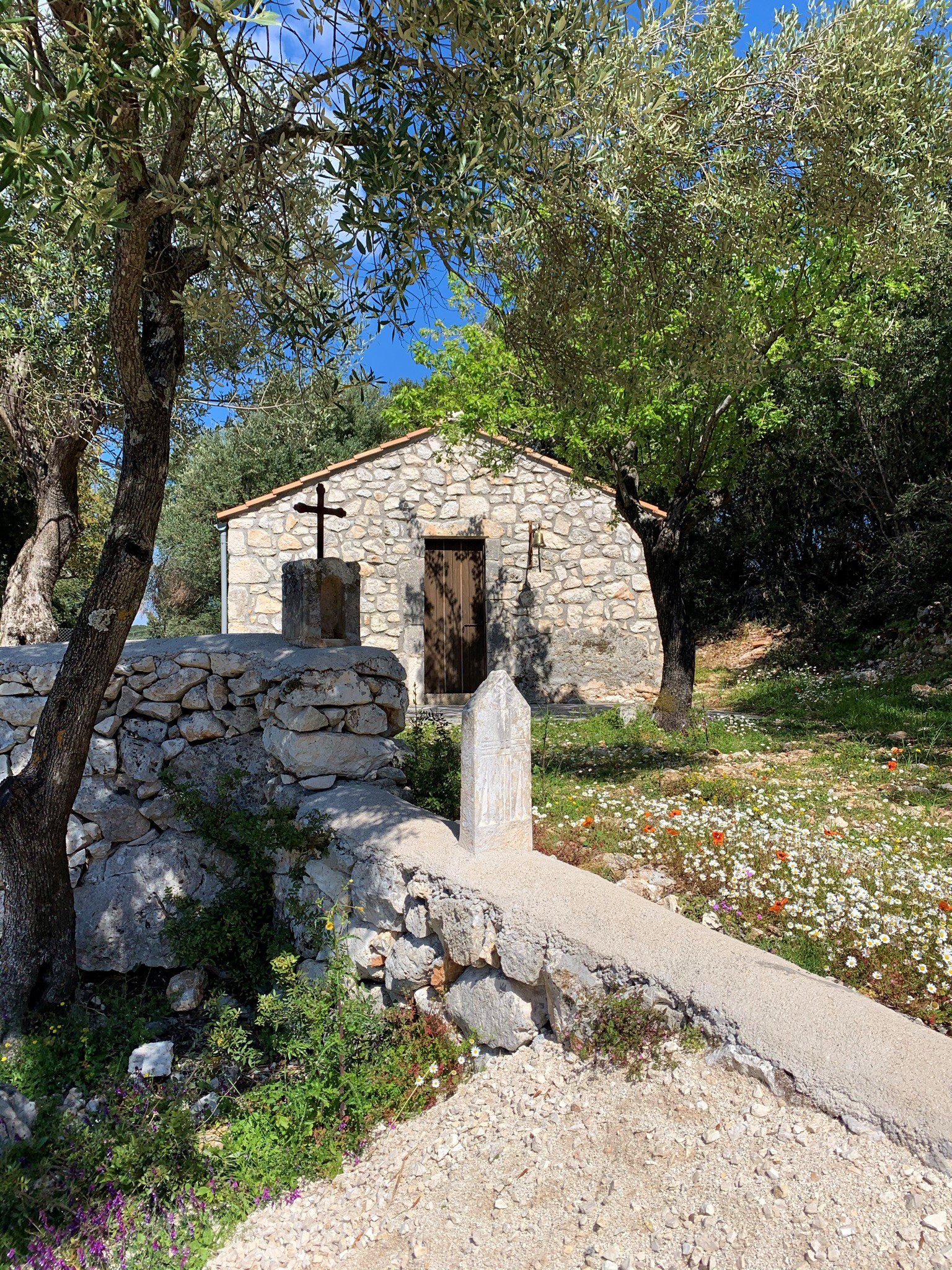 Church outside of land for sale in Ithaca Greece, Stavros