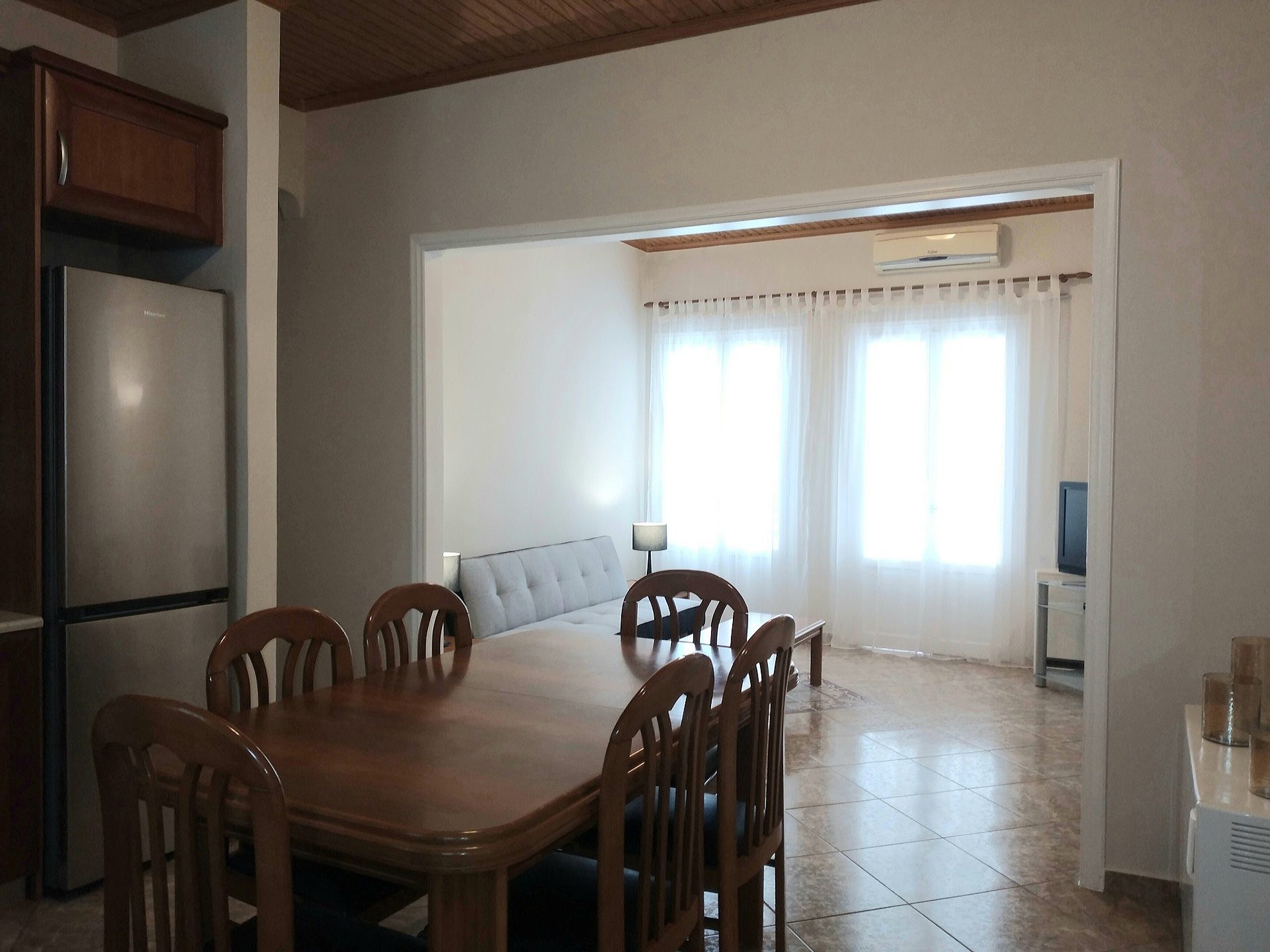 Living room of house to rent in Ithaca Greece, Vathi