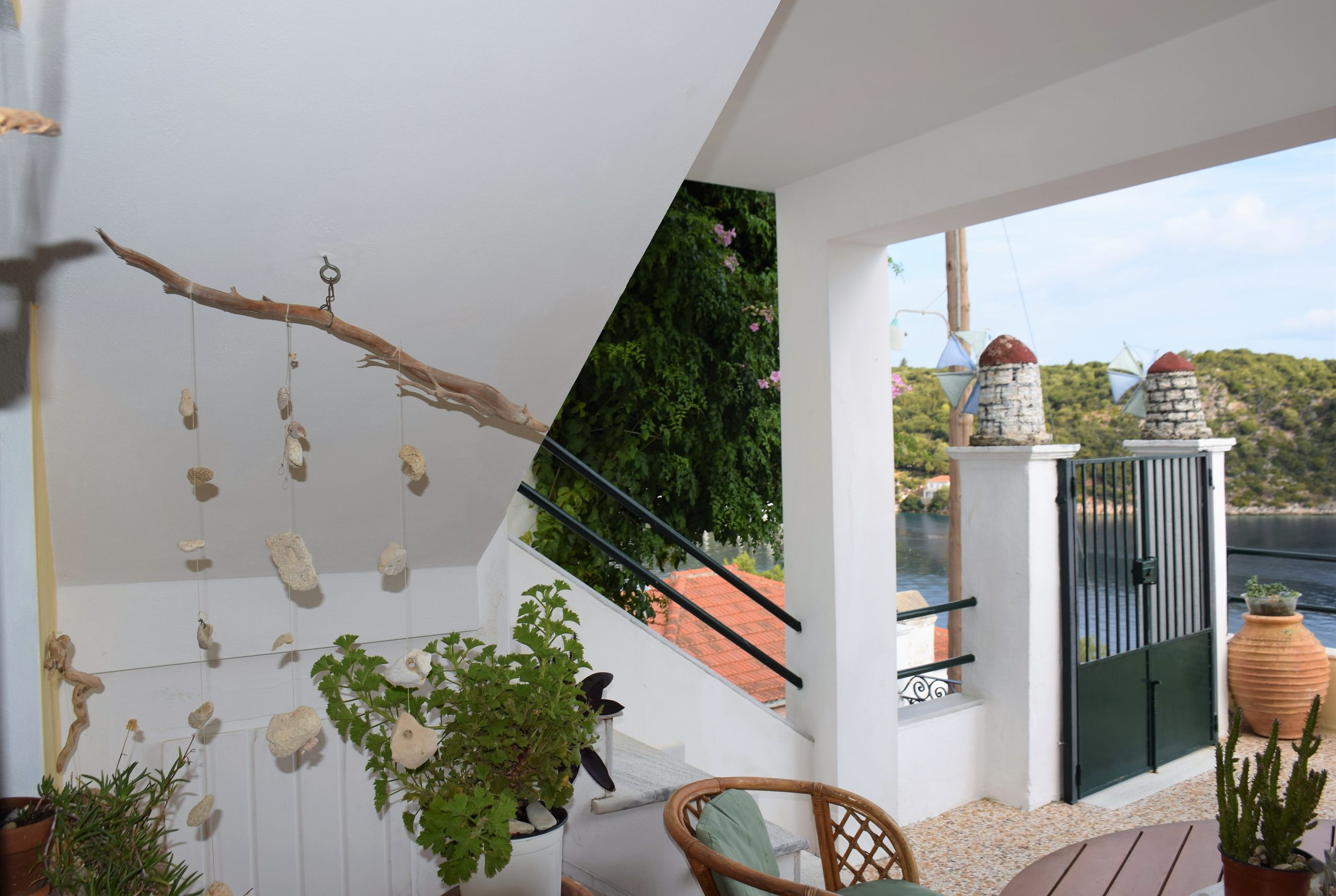 Balcony of house to rent in Ithaca Greece, Kioni