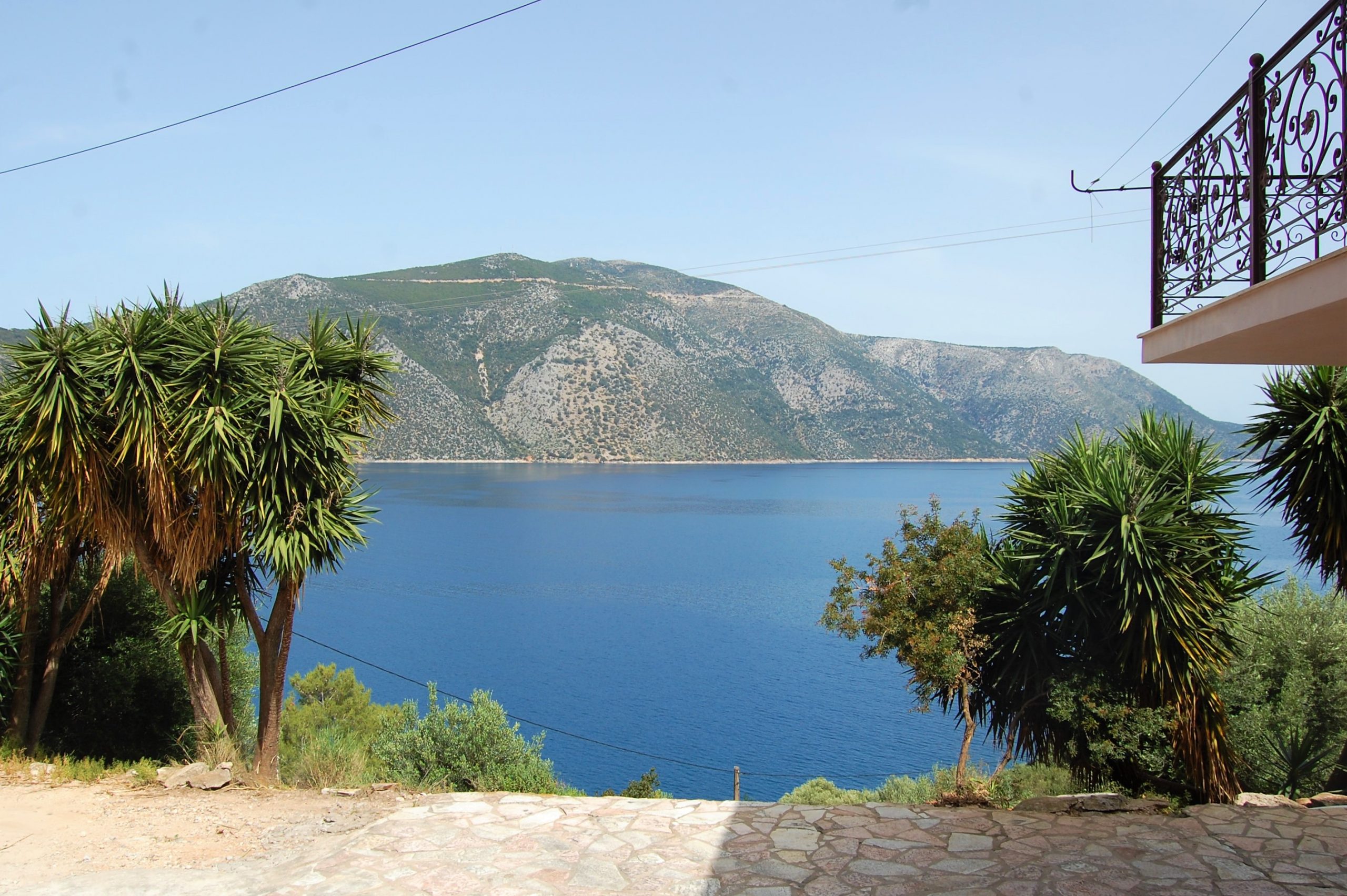 Sea view from house for sale in Ithaca Greece, Vathi/Dexa