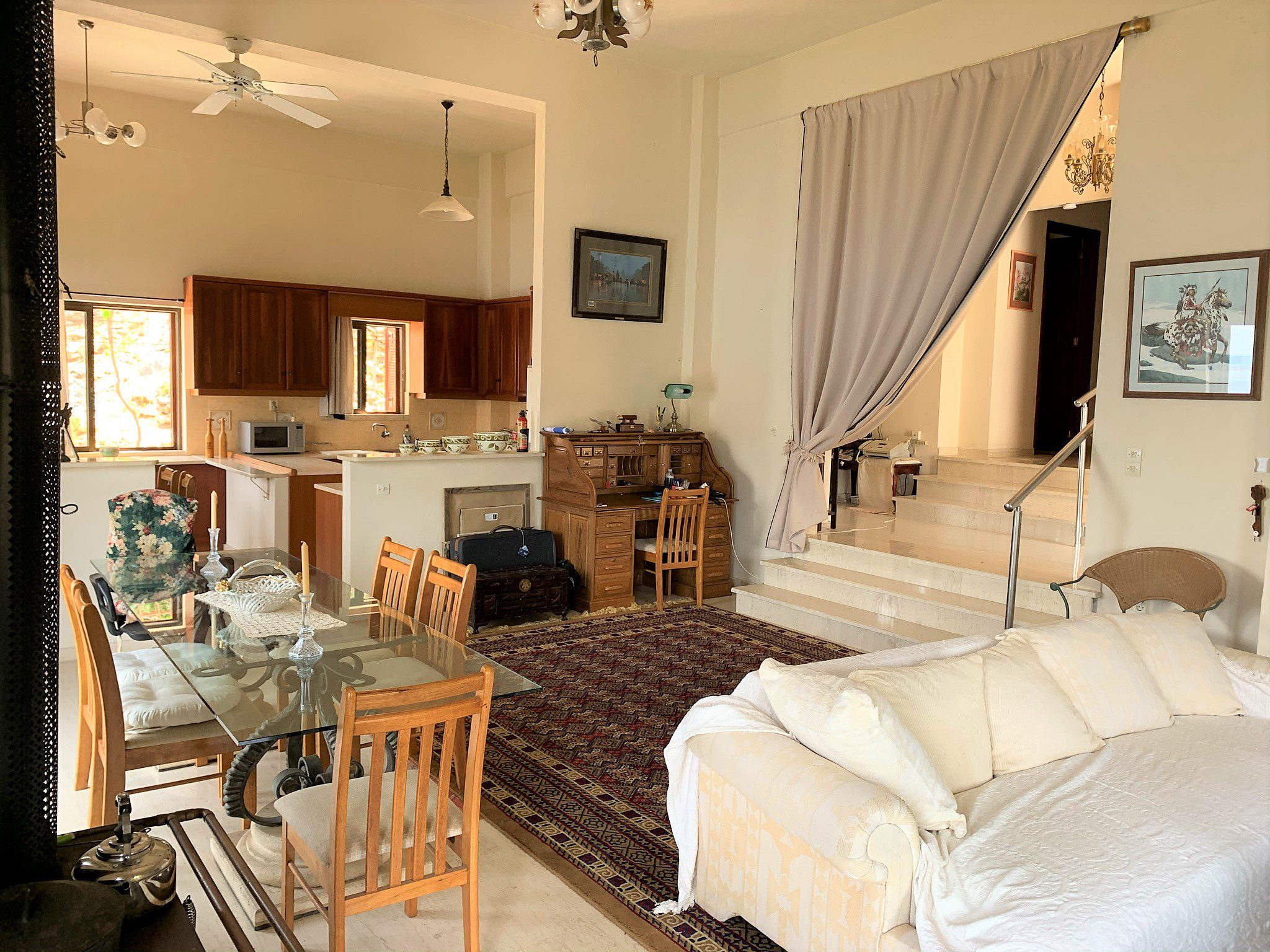 Living room of house for sale in Ithaca Greece, Vathi/Dexa