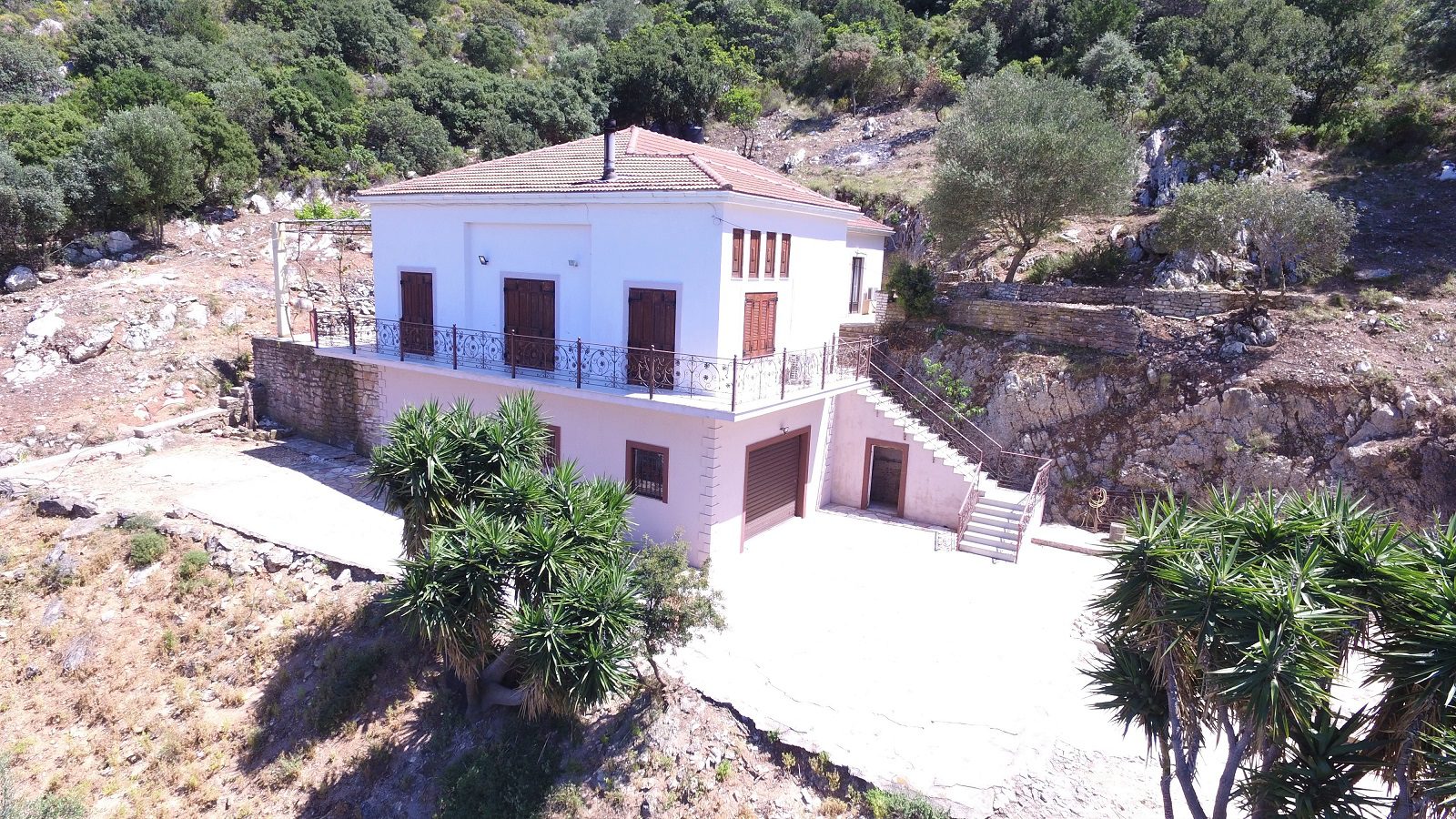 Aerial view from house for sale in Ithaca Greece, Vathi/Dexa