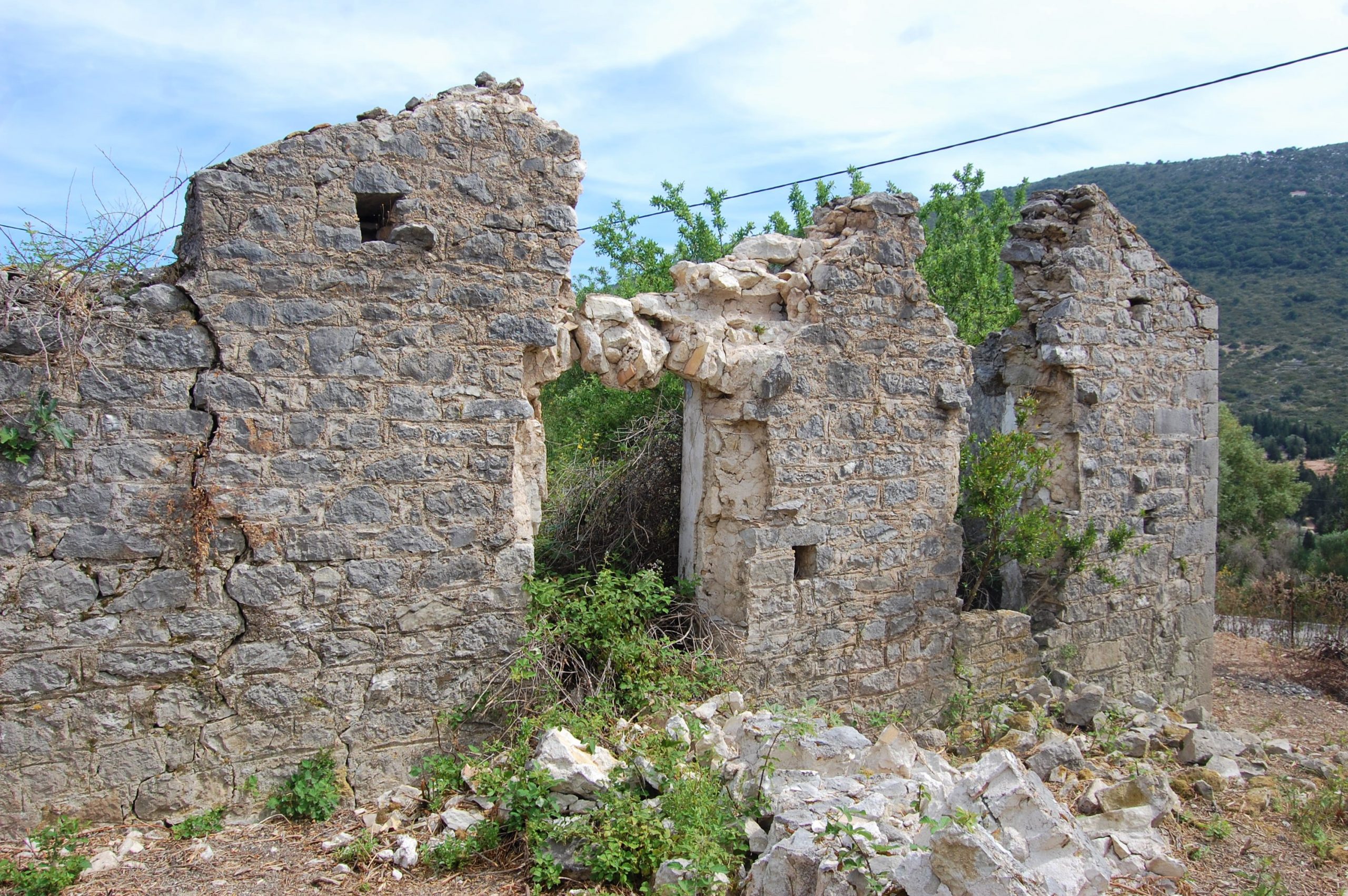 Land with ruin for sale in Ithaca Greece, Ag Saranda