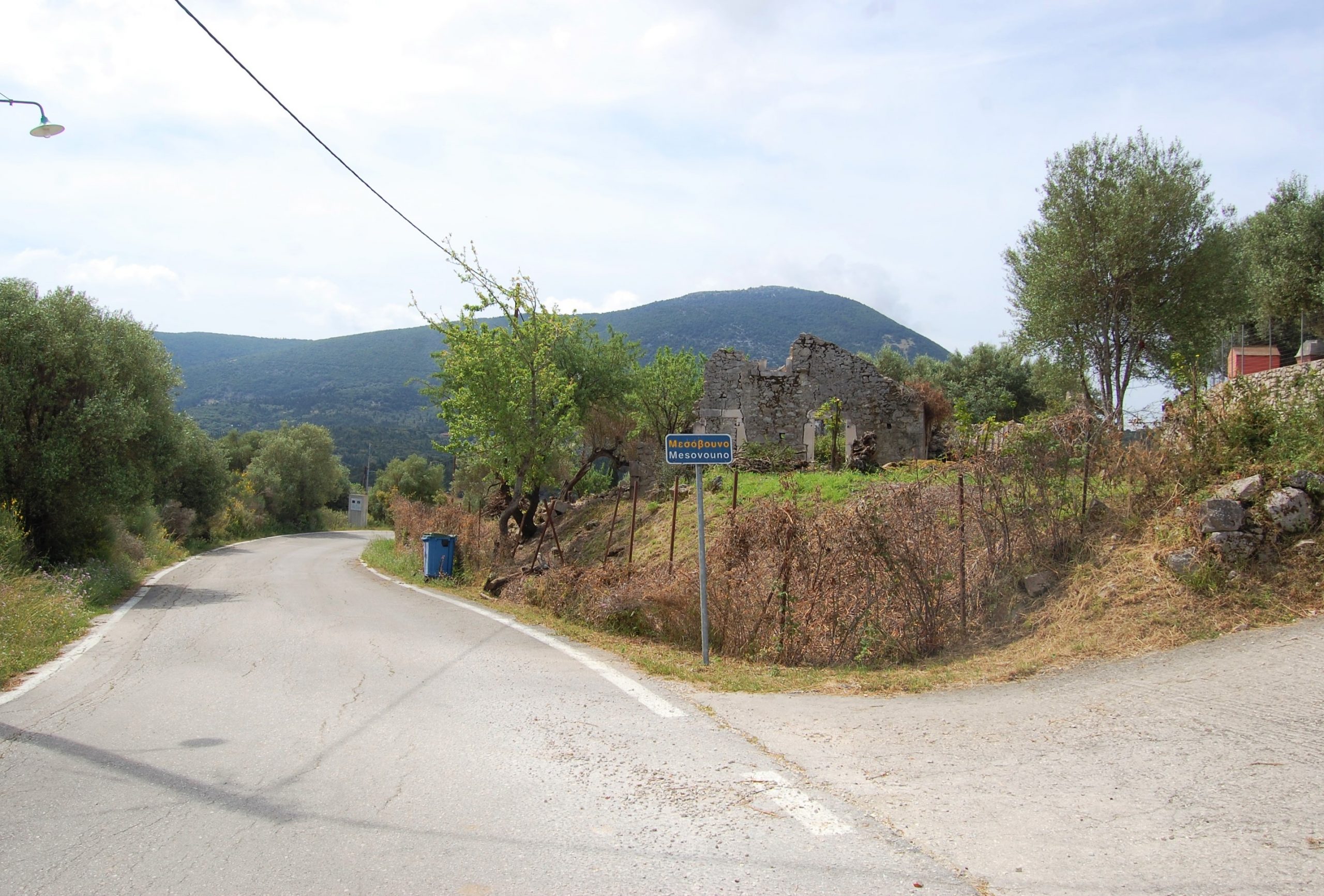 Road access of land for sale in Ithaca Greece, Ag Saranda