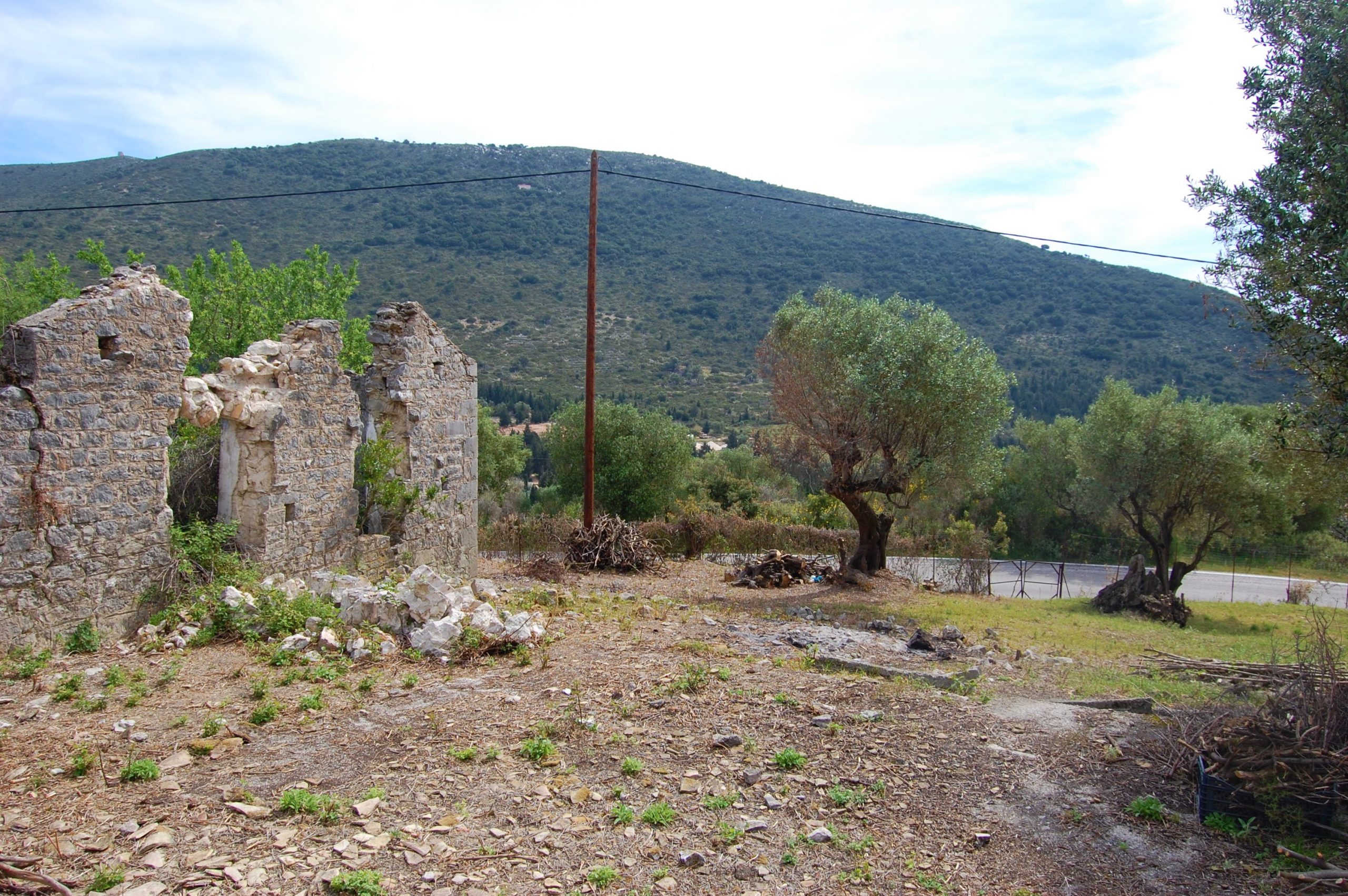 Land with ruin for sale in Ithaca Greece, Ag Saranda