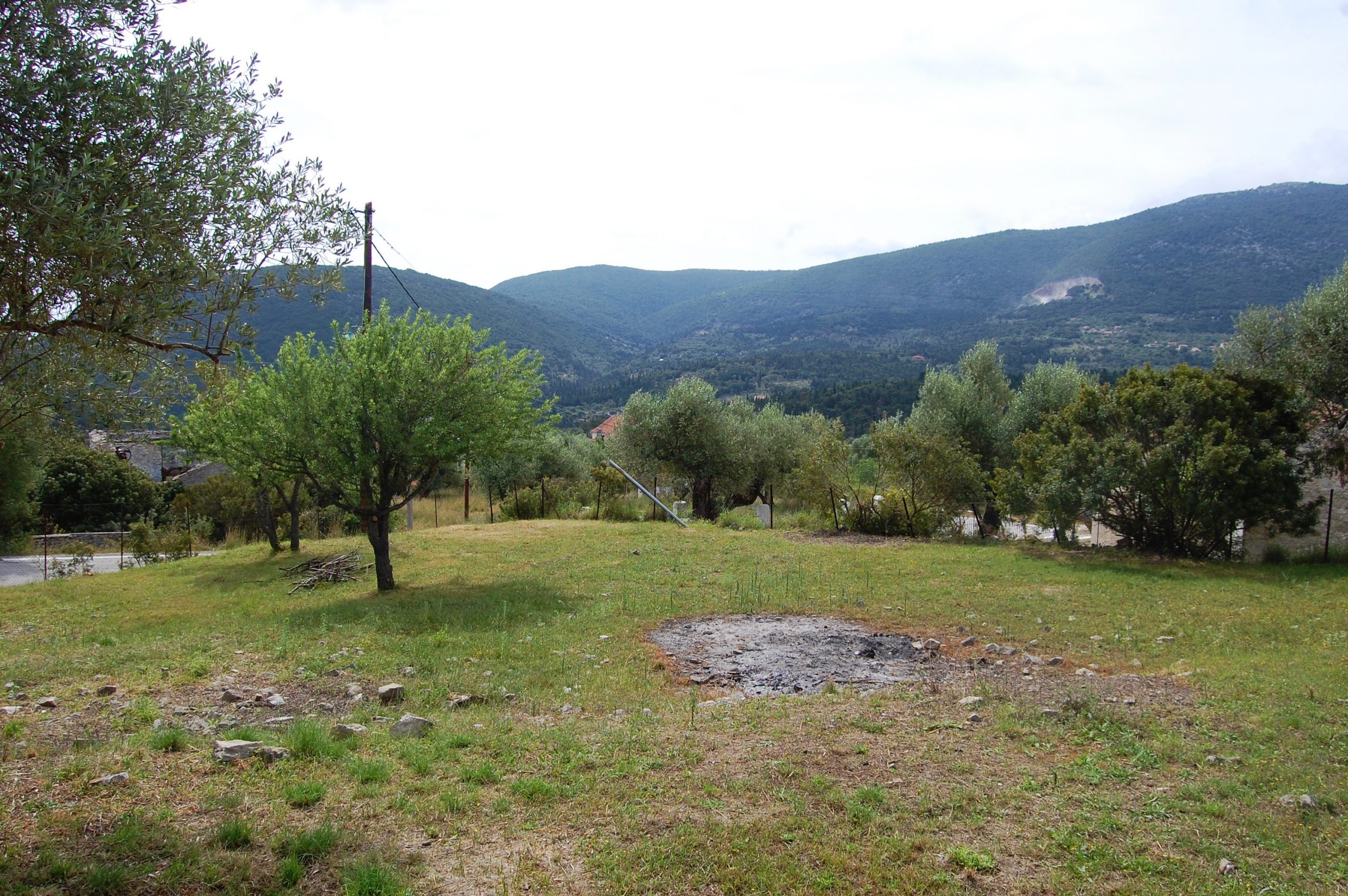 Landscape and terrain of land for sale in Ithaca Greece, Ag Saranda