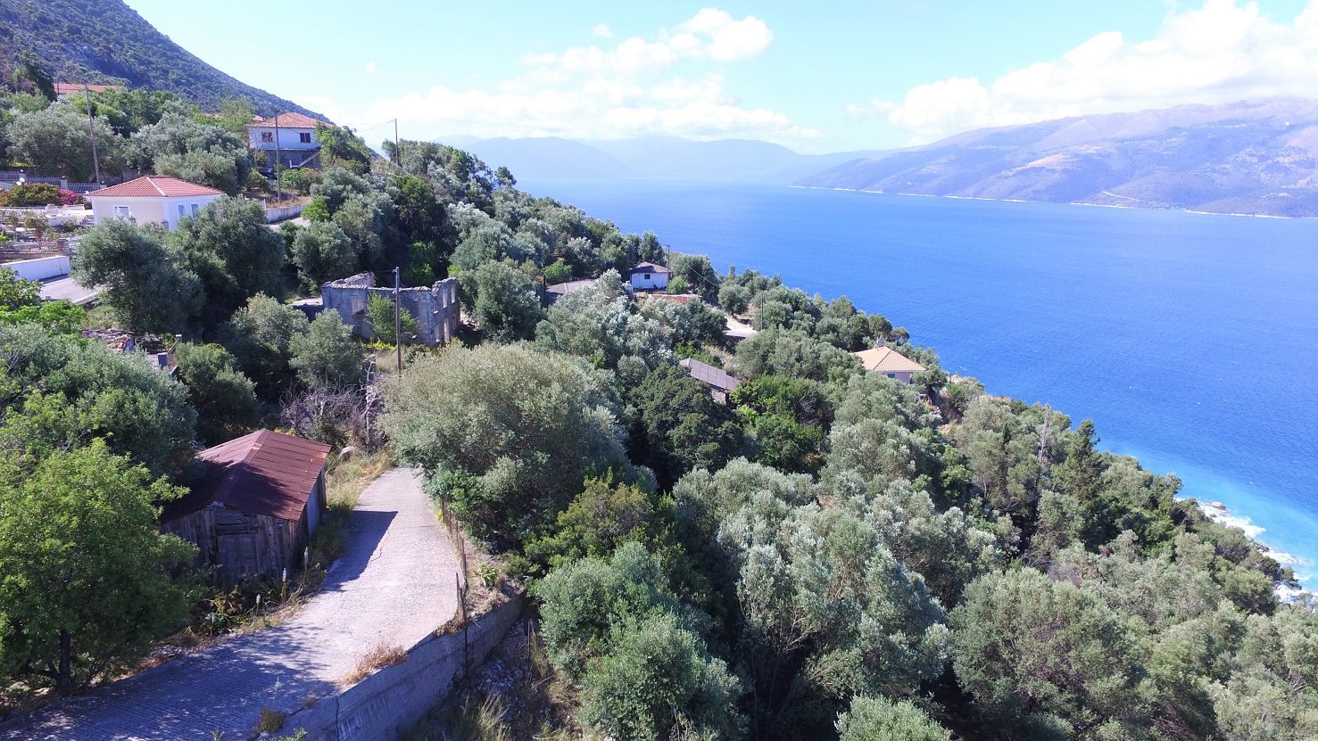 View of land for sale on Ithaca Greece, Lefki
