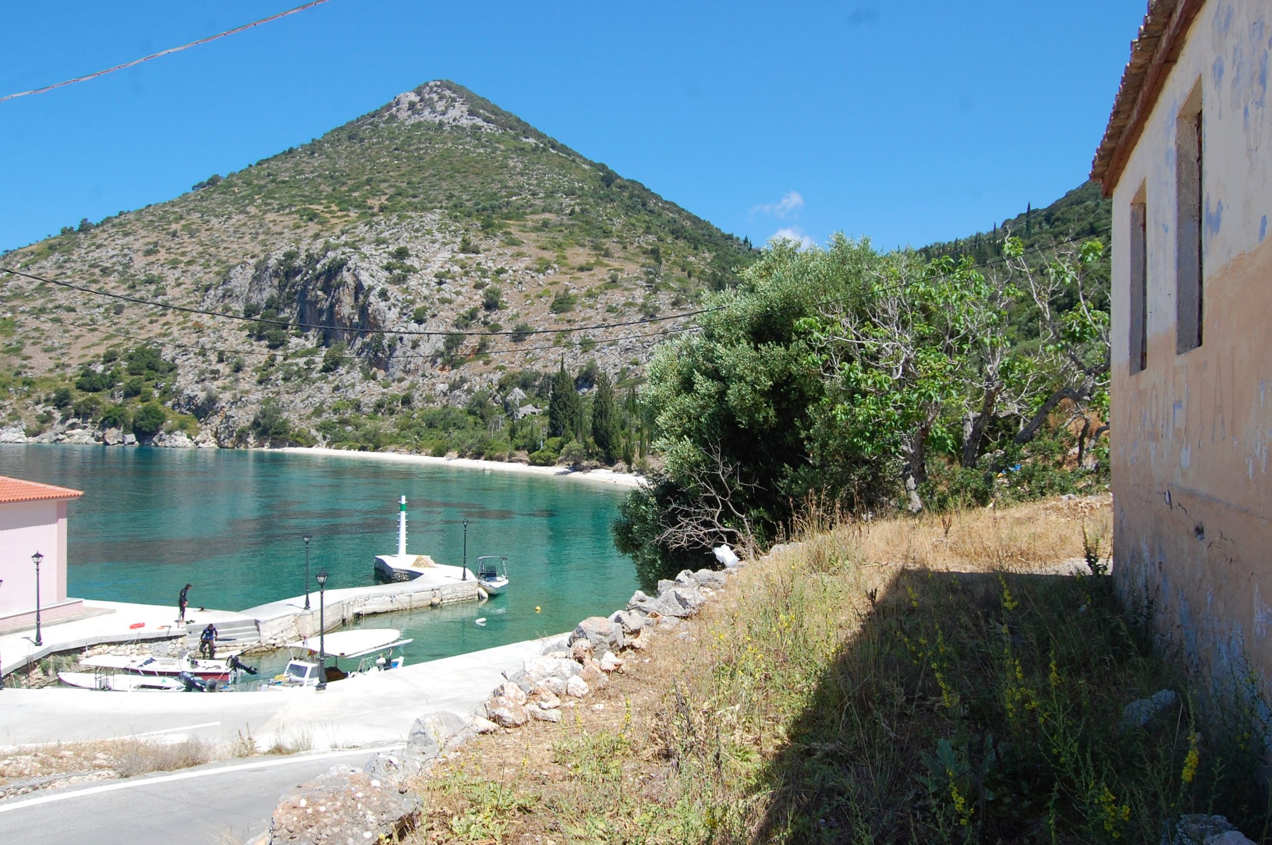 Beach next to house for sale on Ithaca Greece, Piso Aetos