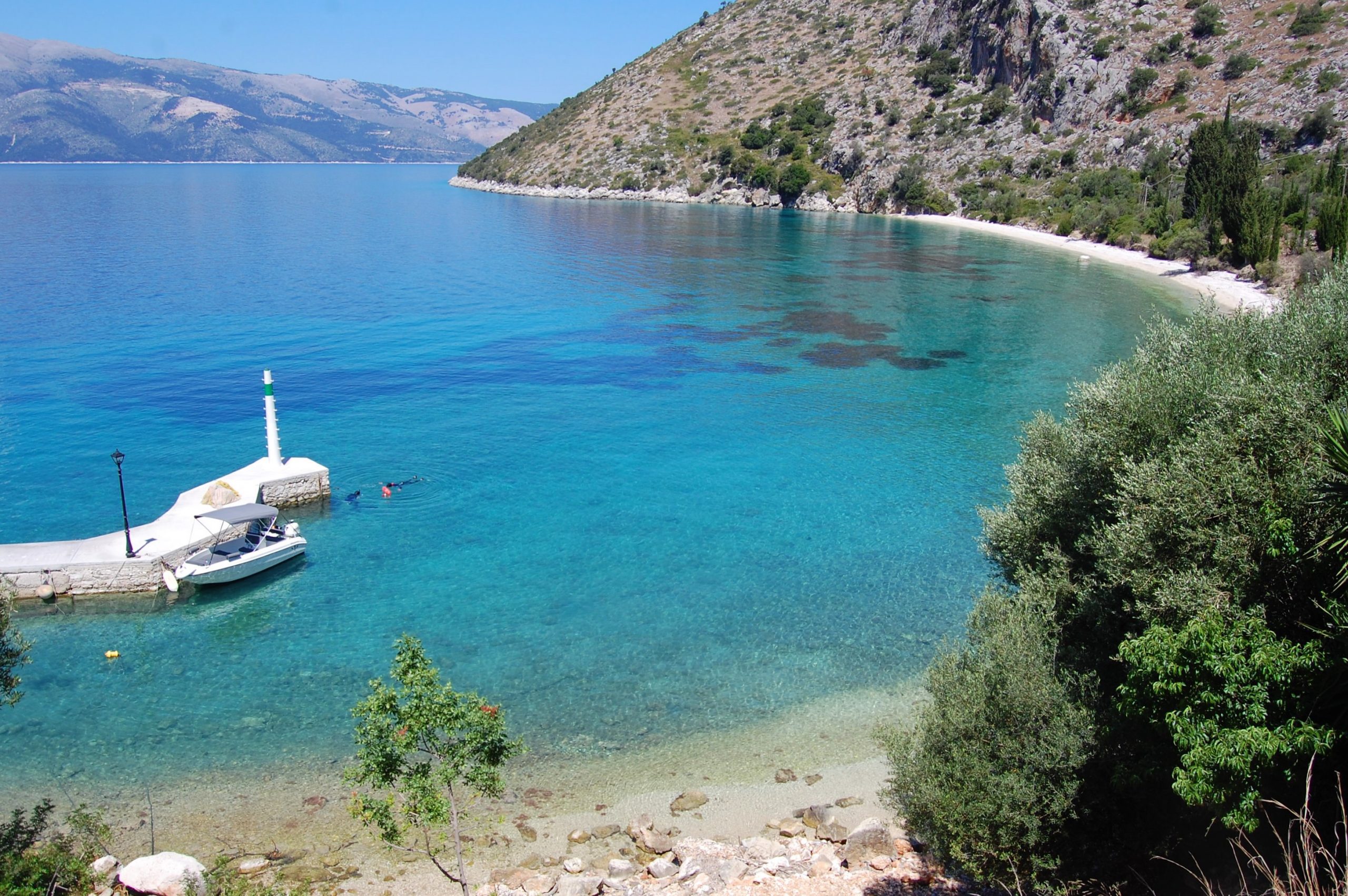 Beach next to house for sale on Ithaca Greece, Piso Aetos
