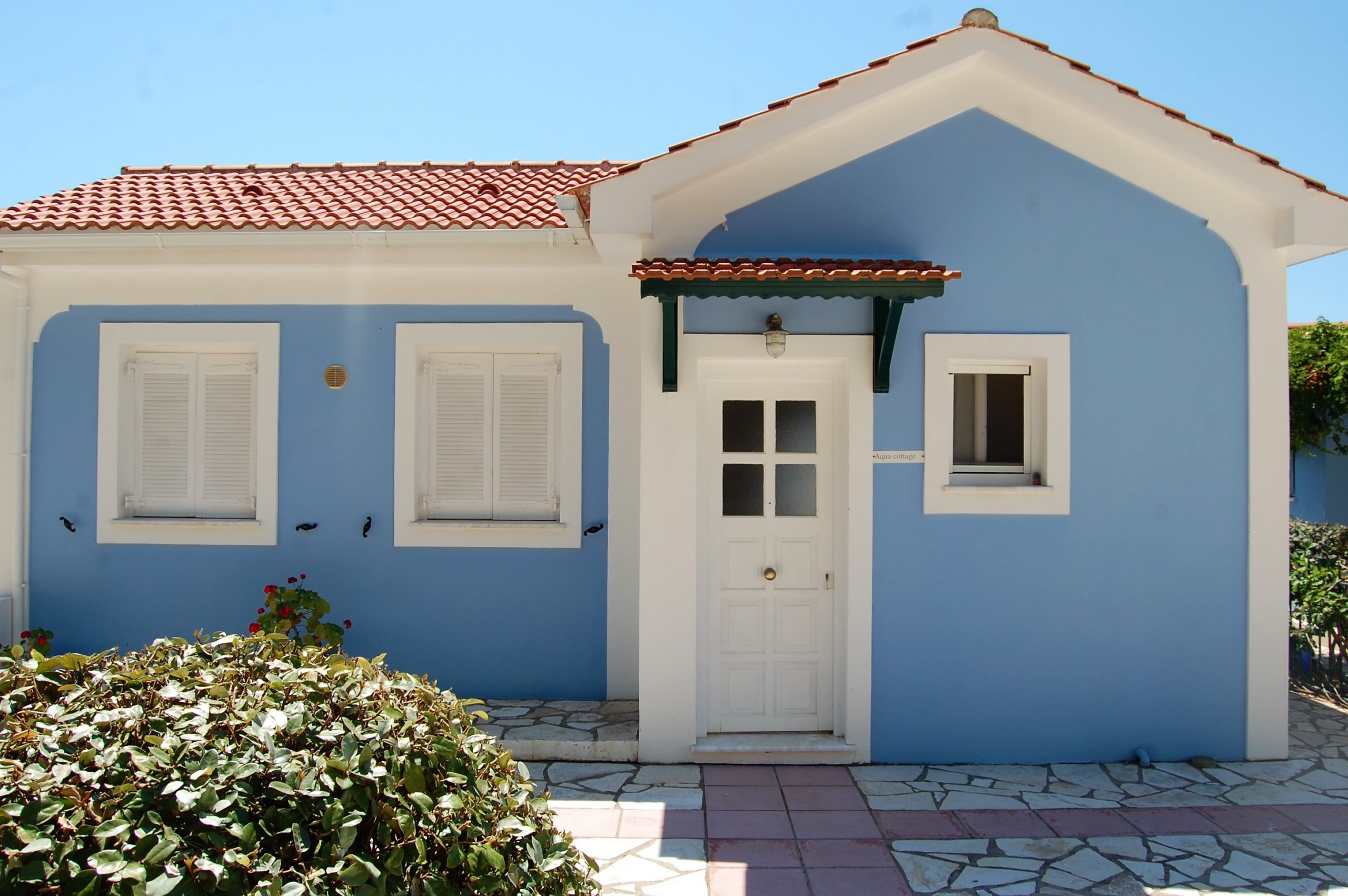 Exterior of cottages for sale on Ithaca Greece, Stavros