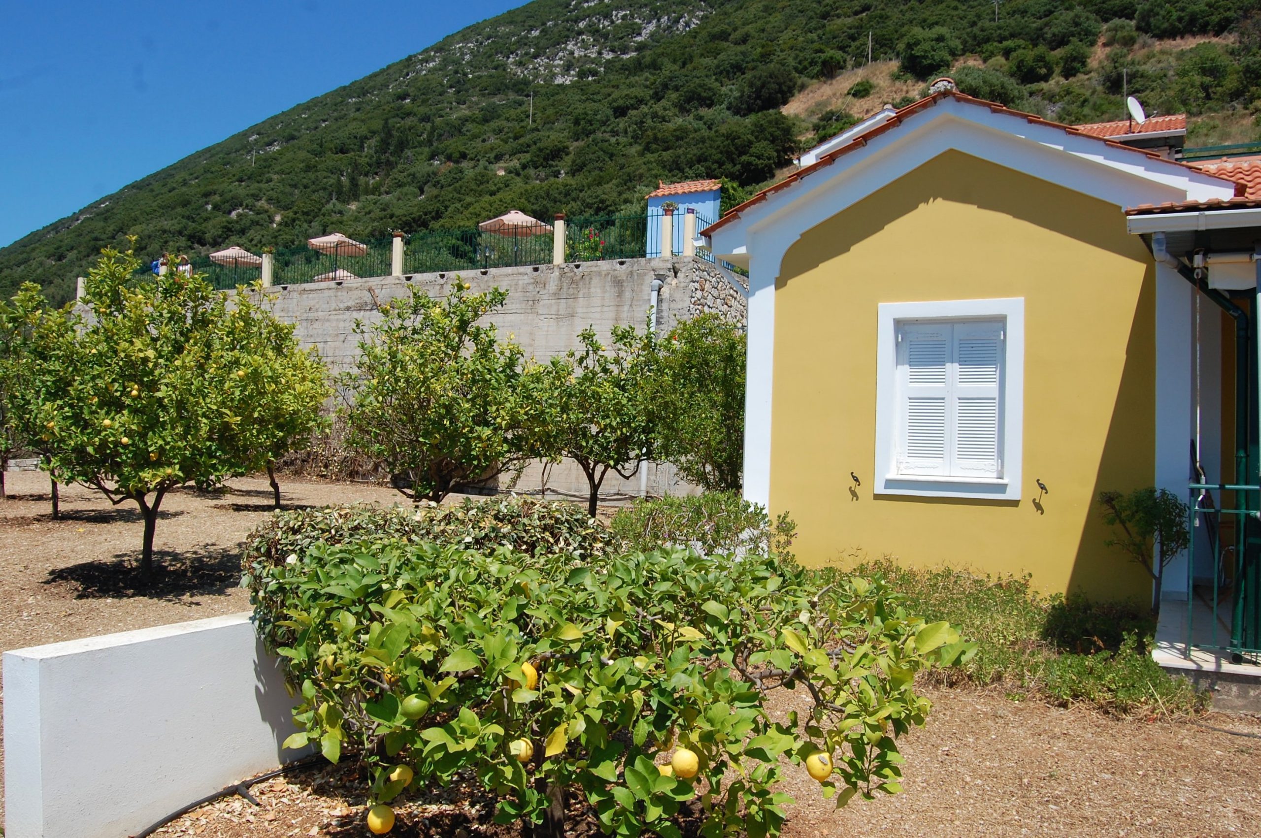 Exterior of cottages for sale on Ithaca Greece, Stavros