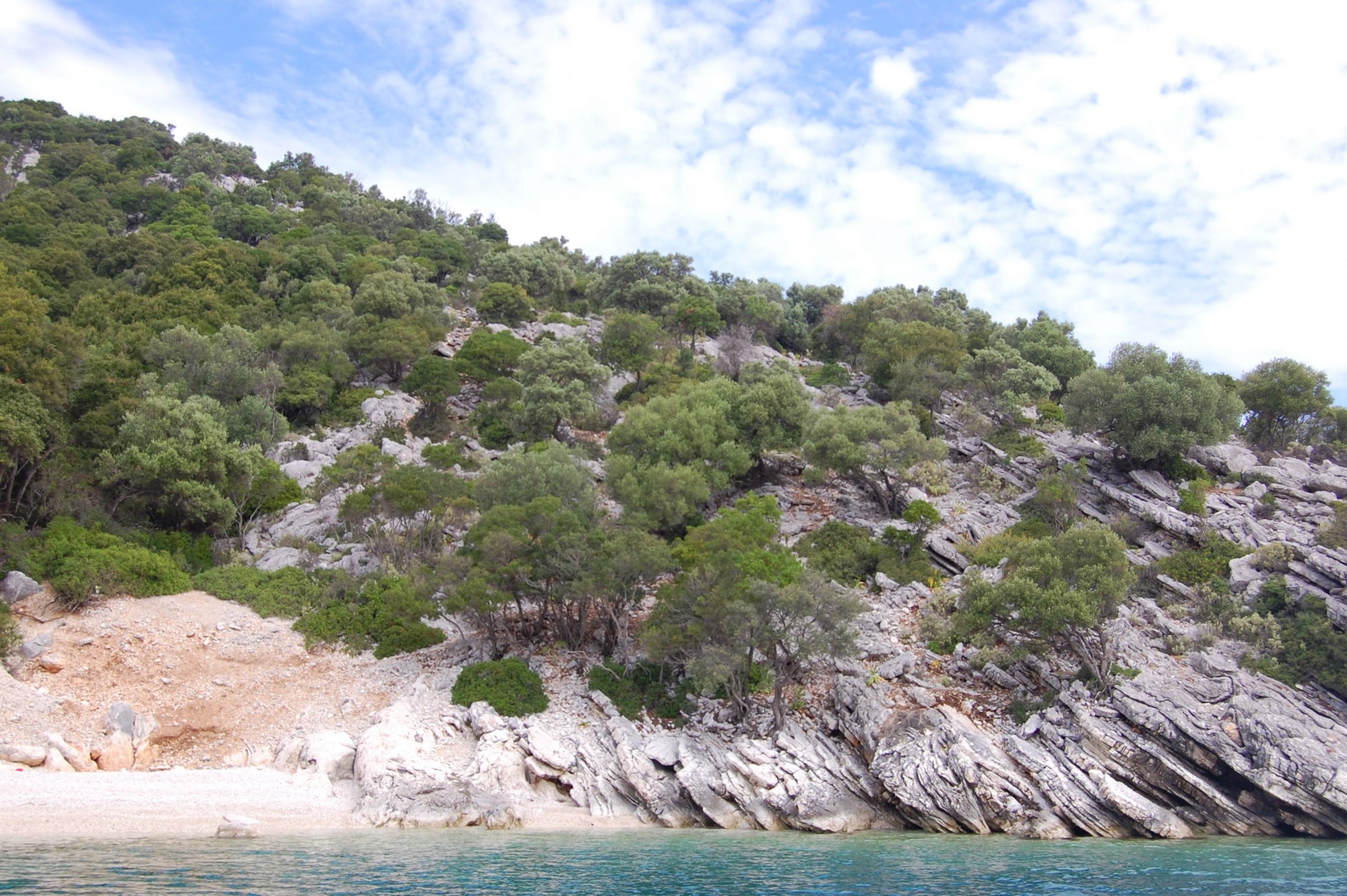 View from distance of land for sale on Ithaca Greece, Meganisi