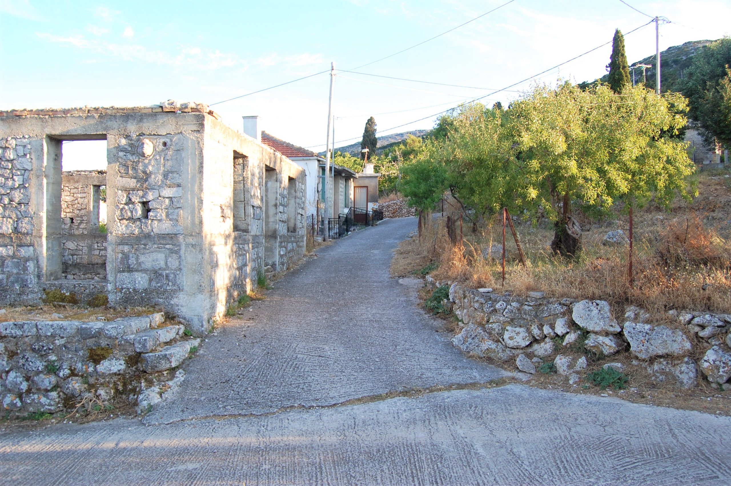 Road to land for sale Ithaca Greece, Anoghi